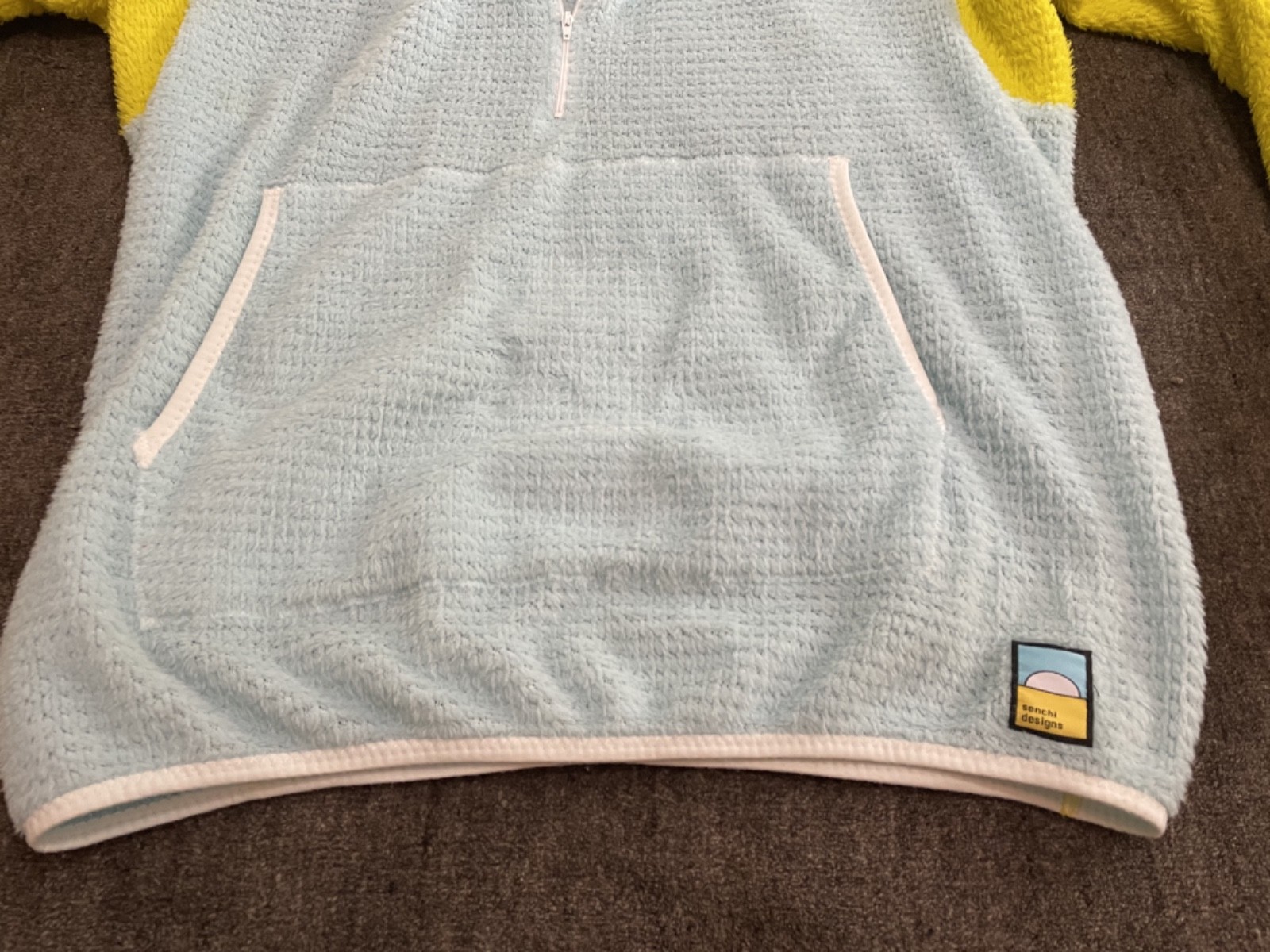 Senchi Designs Hoody – Alpha 120 – Light Blue, Bright Yellow – Men’s XL