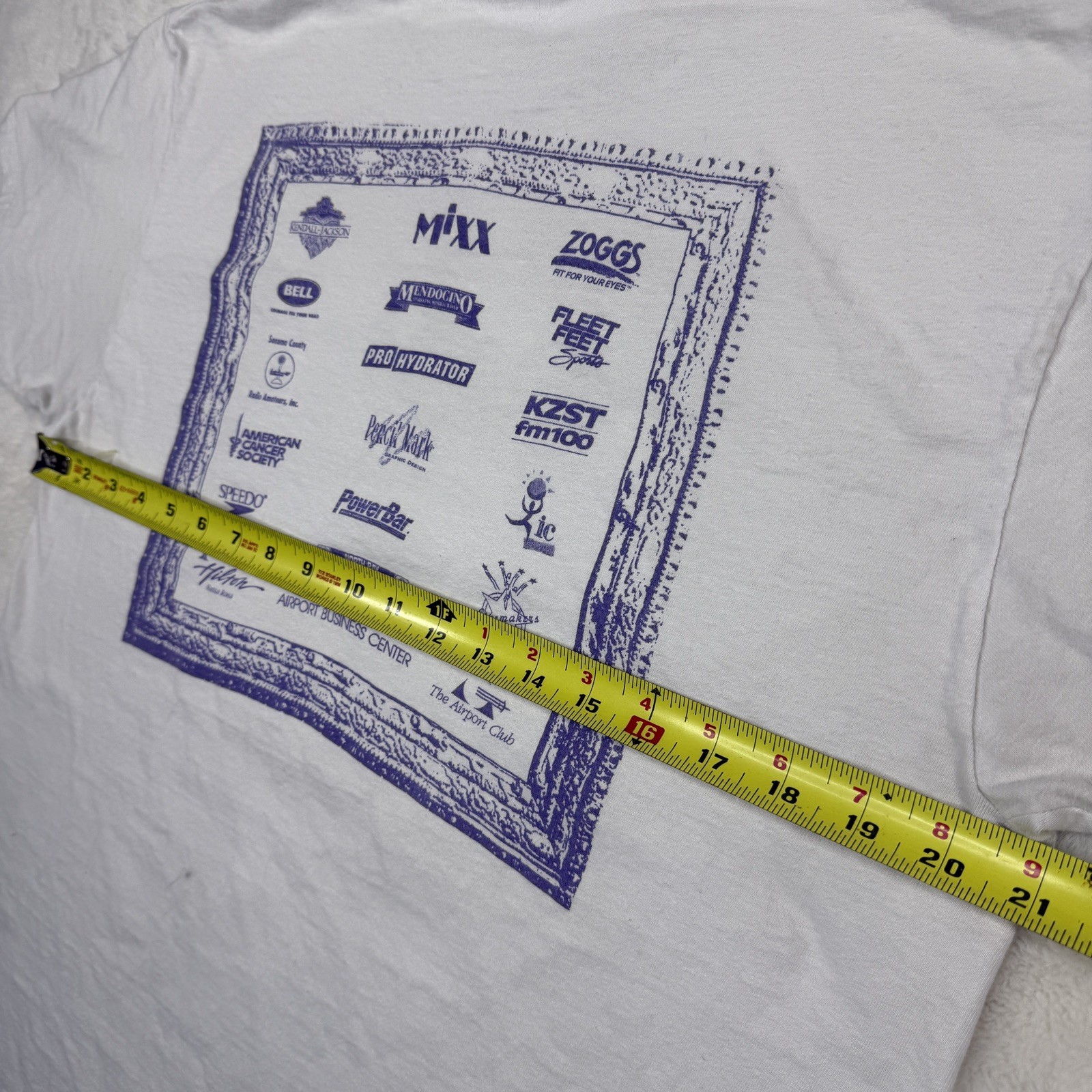1997 Vintage Mona Lisa Triathlon Athlete Sponsor Promo White Large Oneita Shirt