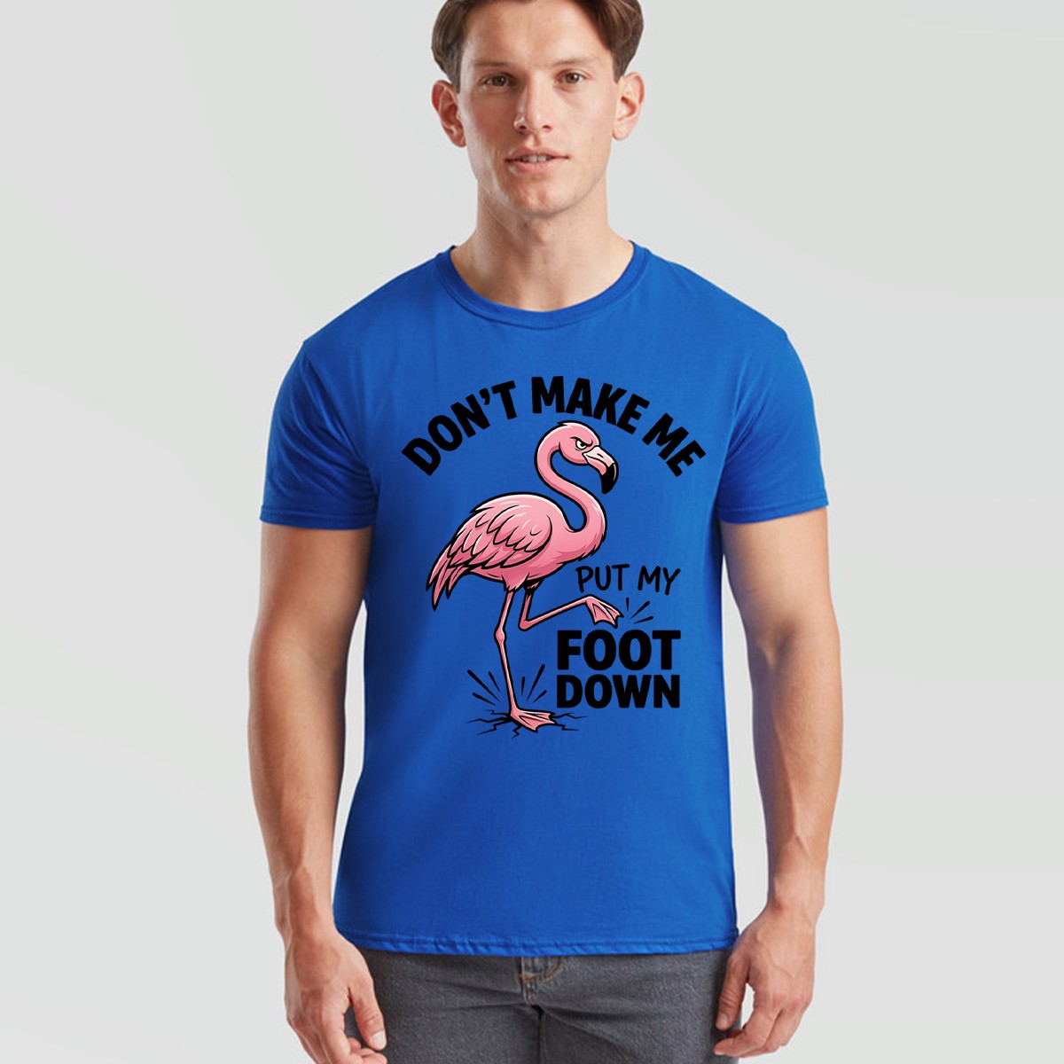 Dont Make Me Put My Foot Down Unisex T Shirt Funny Flamingo Graphic Tee