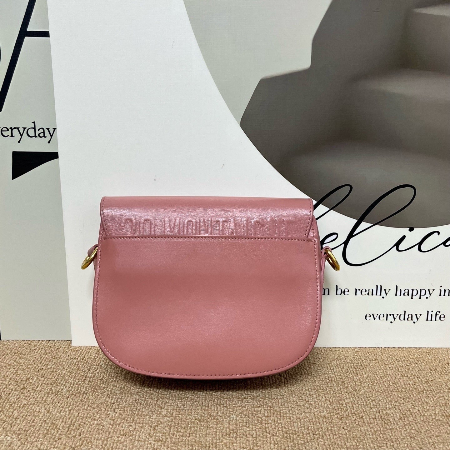 Dior Pre-Owned Authentic Saddle Bag Pink 17*13*4.5 Free Tracked Shipping