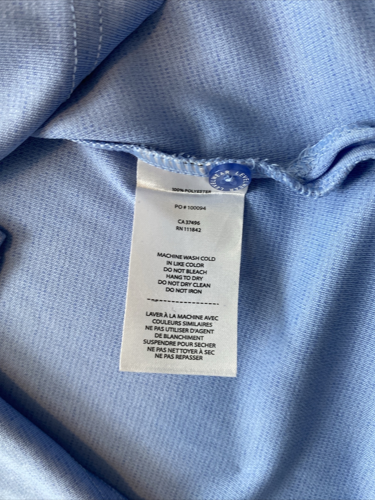 NWT Level Wear Golf Polo Reserve Men’s Size Medium Blue Athletic Activewear