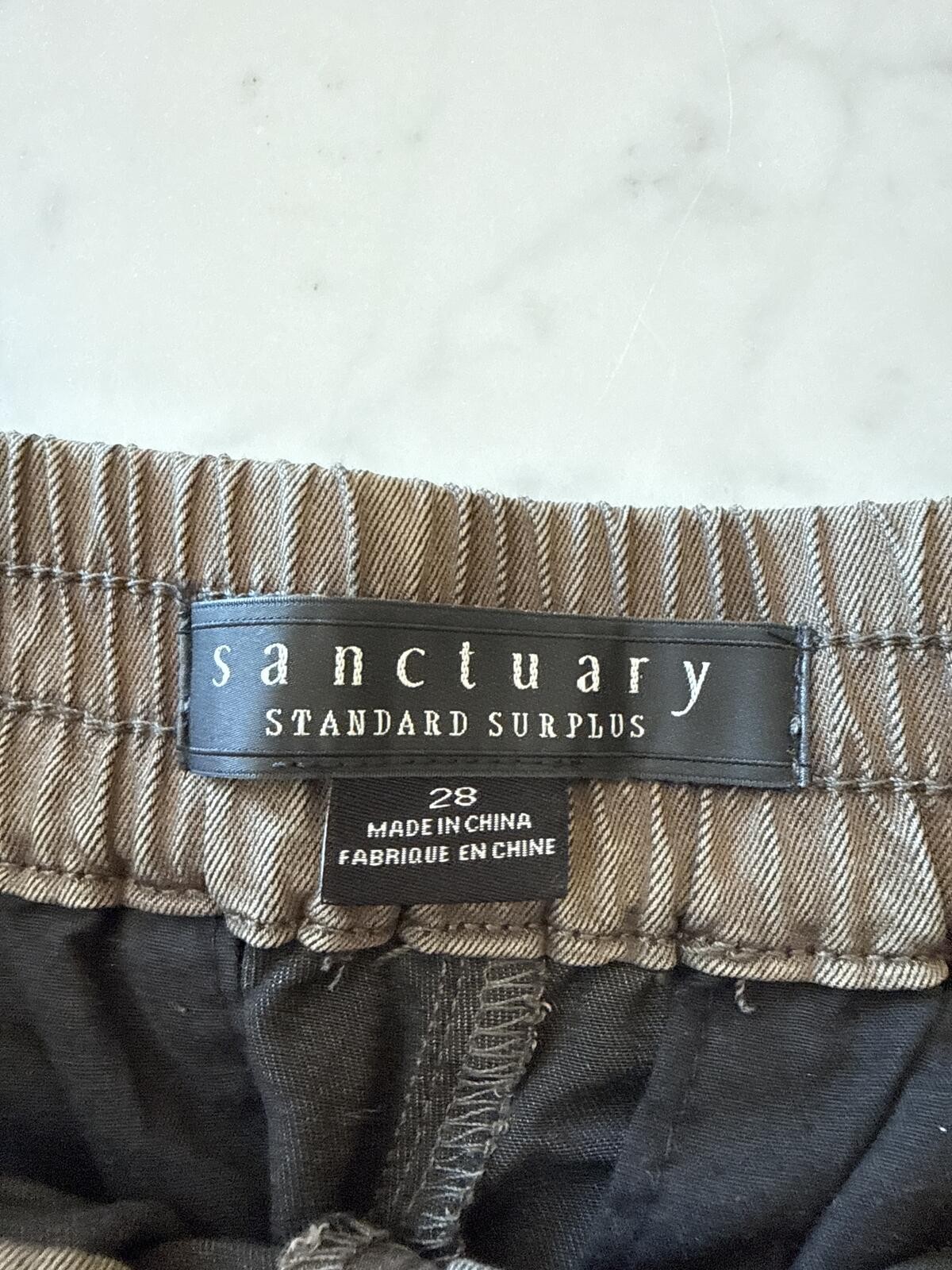 Sanctuary Standard Surplus Brown Cargo Jogger Pants Size 28