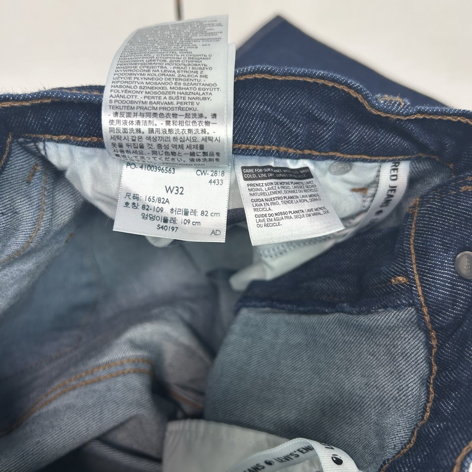 Levi’s Engineered Jeans LEJ Blue Dark Wash Straight Twisted Fits 34×26