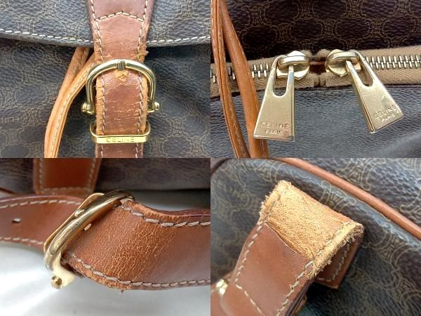 CELINE Macadam Backpack Brown PVC Leather w/ Dust Bag Italy DM99/1 Authentic