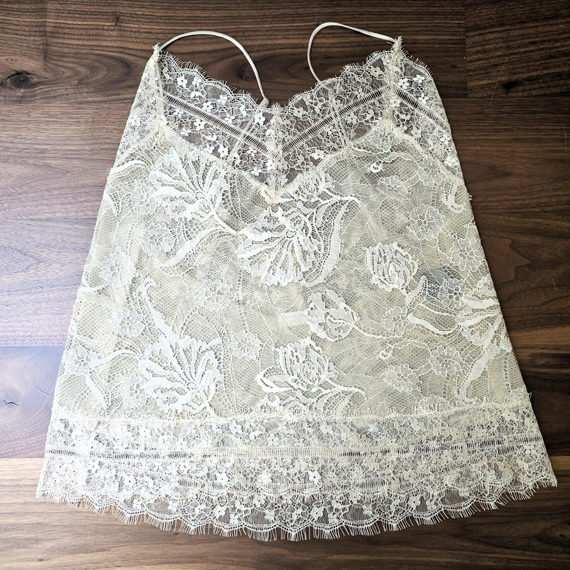 Tadashi Shoji Intimate Lace Cami Tap Shorts Pajama Set Ivory Bridal Sz XS