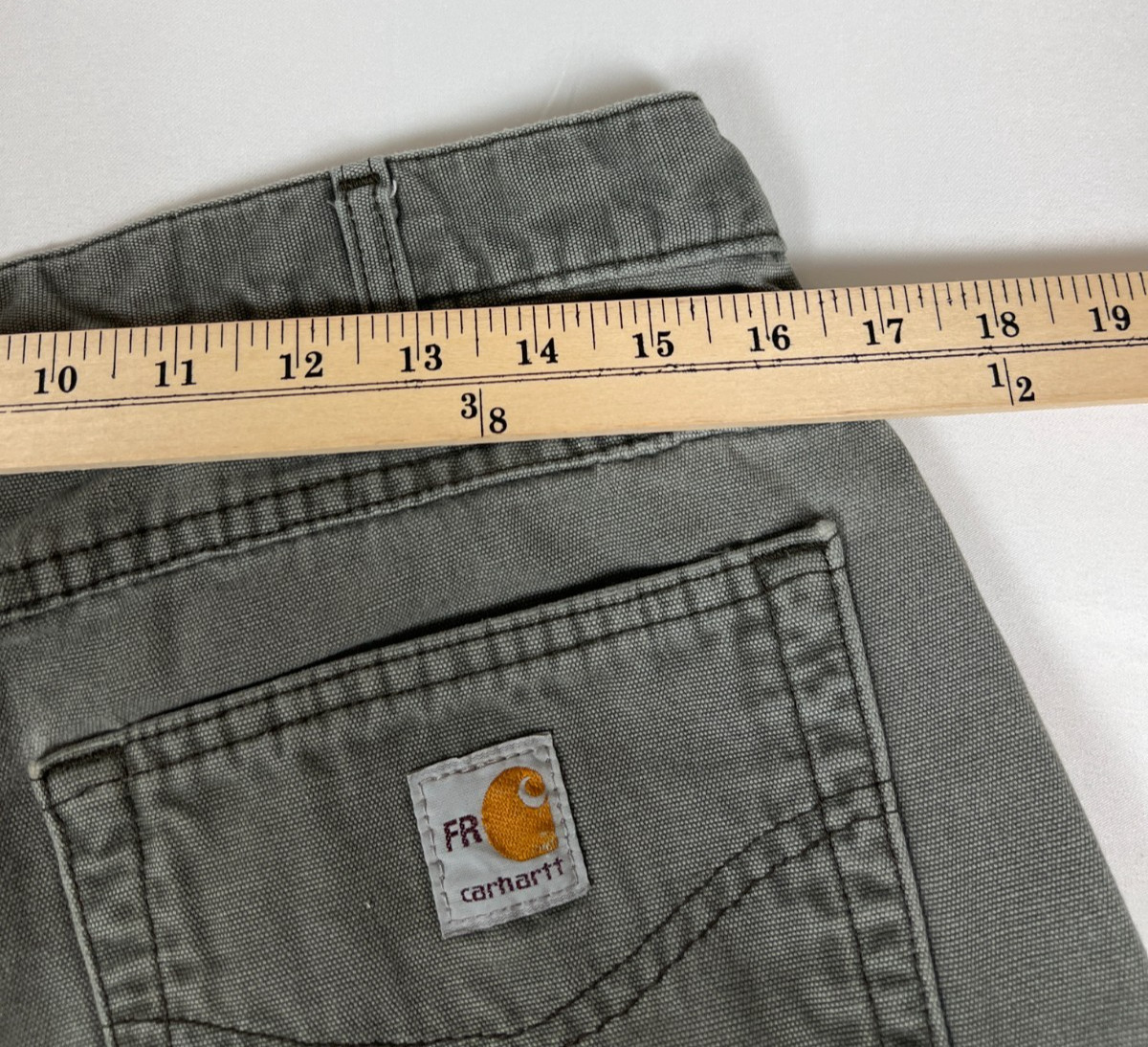 Carhartt Men 34×30 FRB159-MOSS Flame Resistant Canvas Work Pants