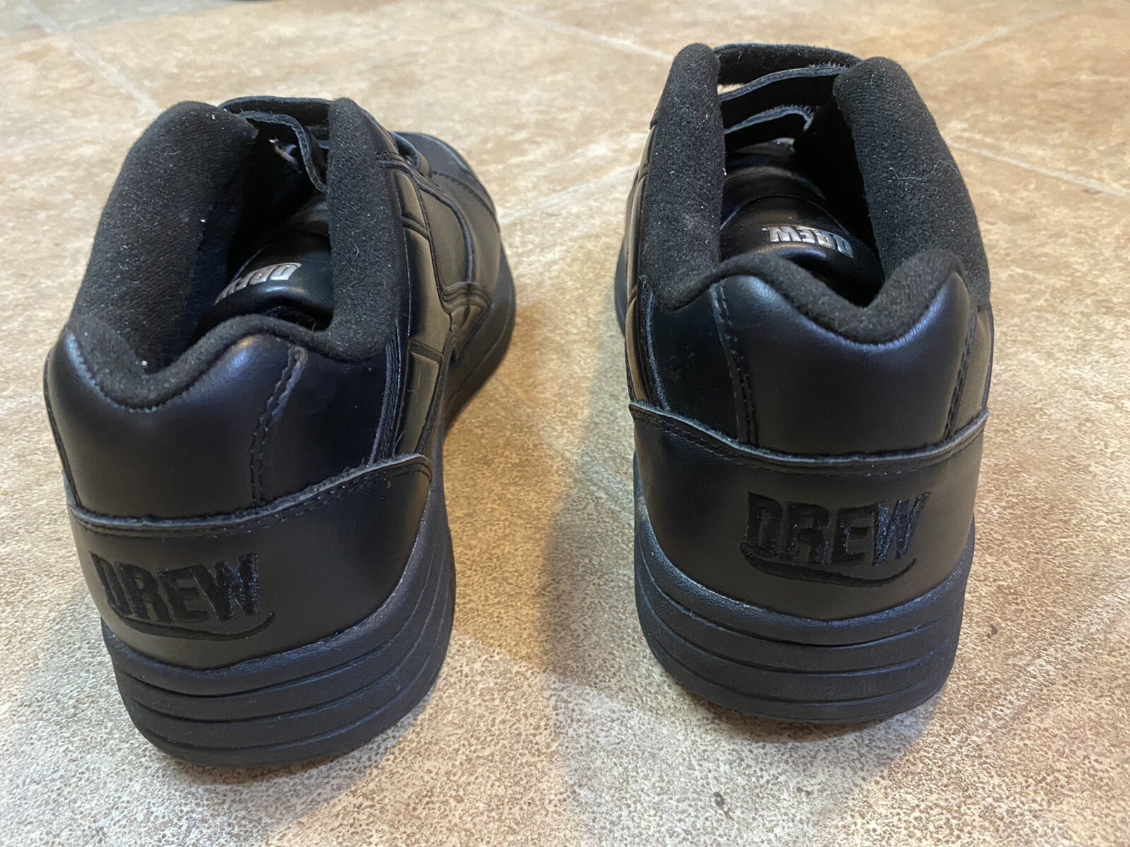 Drew 7.5W Shoe Mens Force V Adjustable Strap Black Walking Shoes