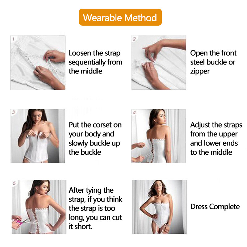 Women Lace Up Boned Bustier Corset Overbust Burlesque Lingerie Waist Trainer ADJ