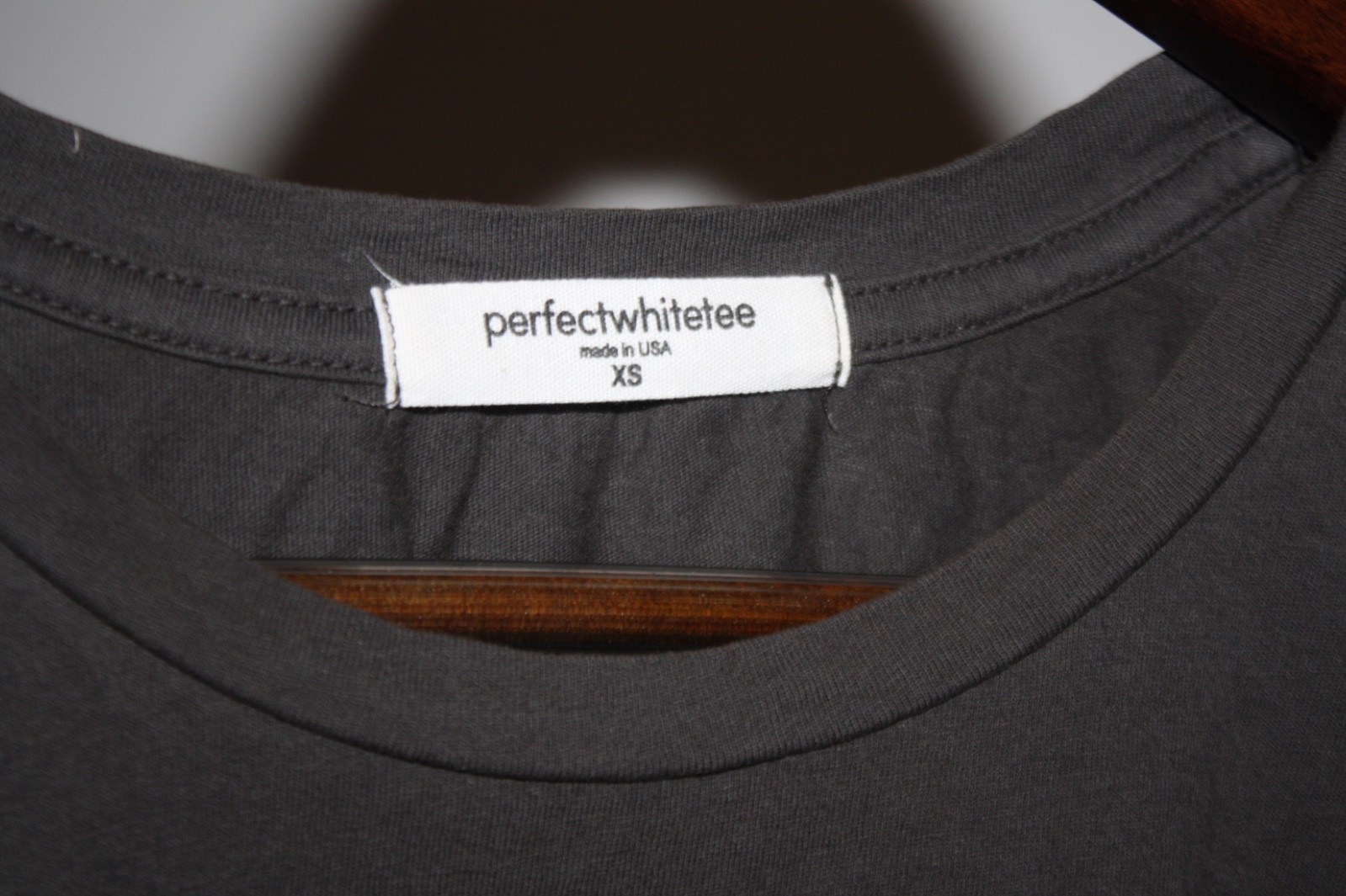 $78 perfectwhitetee Tee Shirt Size XS 100% Cotton Dark Gray HARLEY Short Slv