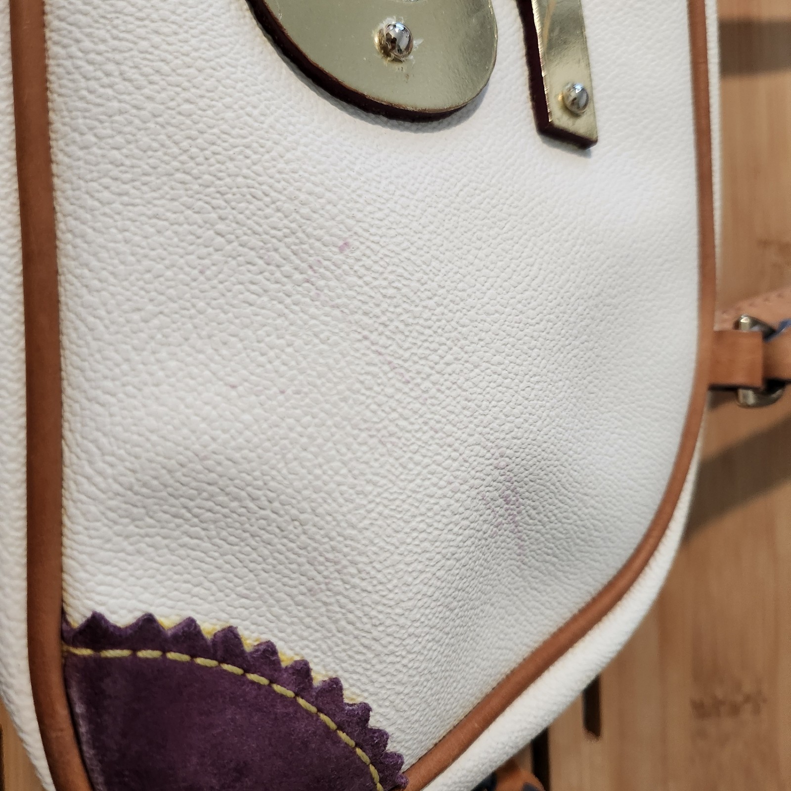 Dooney & Bourke Pebbled Zip Top Handle Satchel Tassel Logo Applique Charm