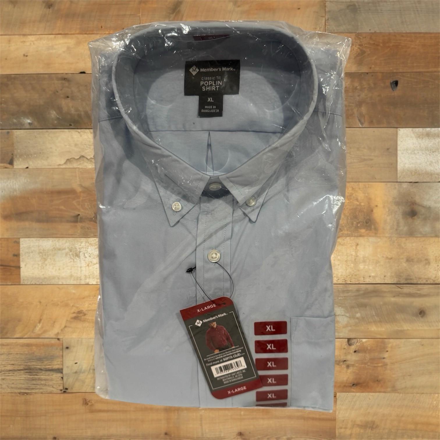 MEMBER’S MARK Men’s Classic Fit Poplin Dress Shirt Big & Tall Sizes XL, XXL