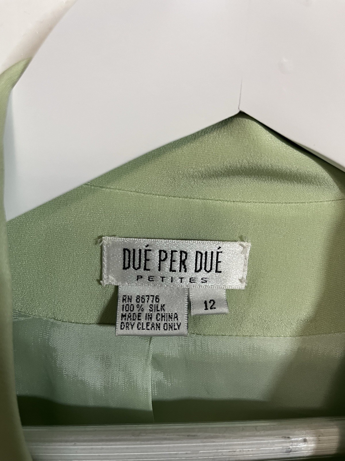 Silk Blazer Spearmint Green NWT Tailored Workwear Jacket Women’s 12P