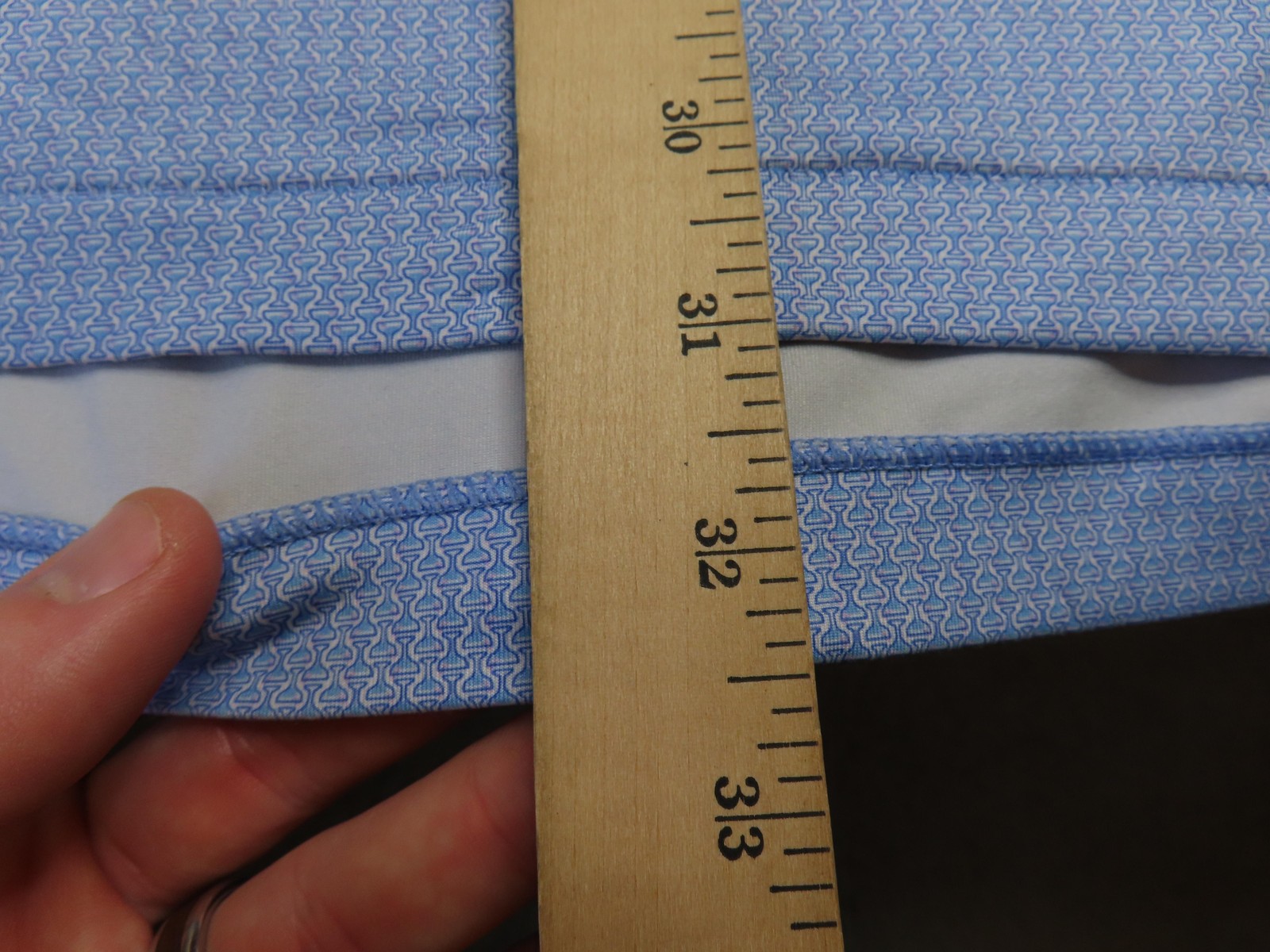 Peter Millar Polo Shirt Mens XL Blue Martini Print Bighorn Golf Performance