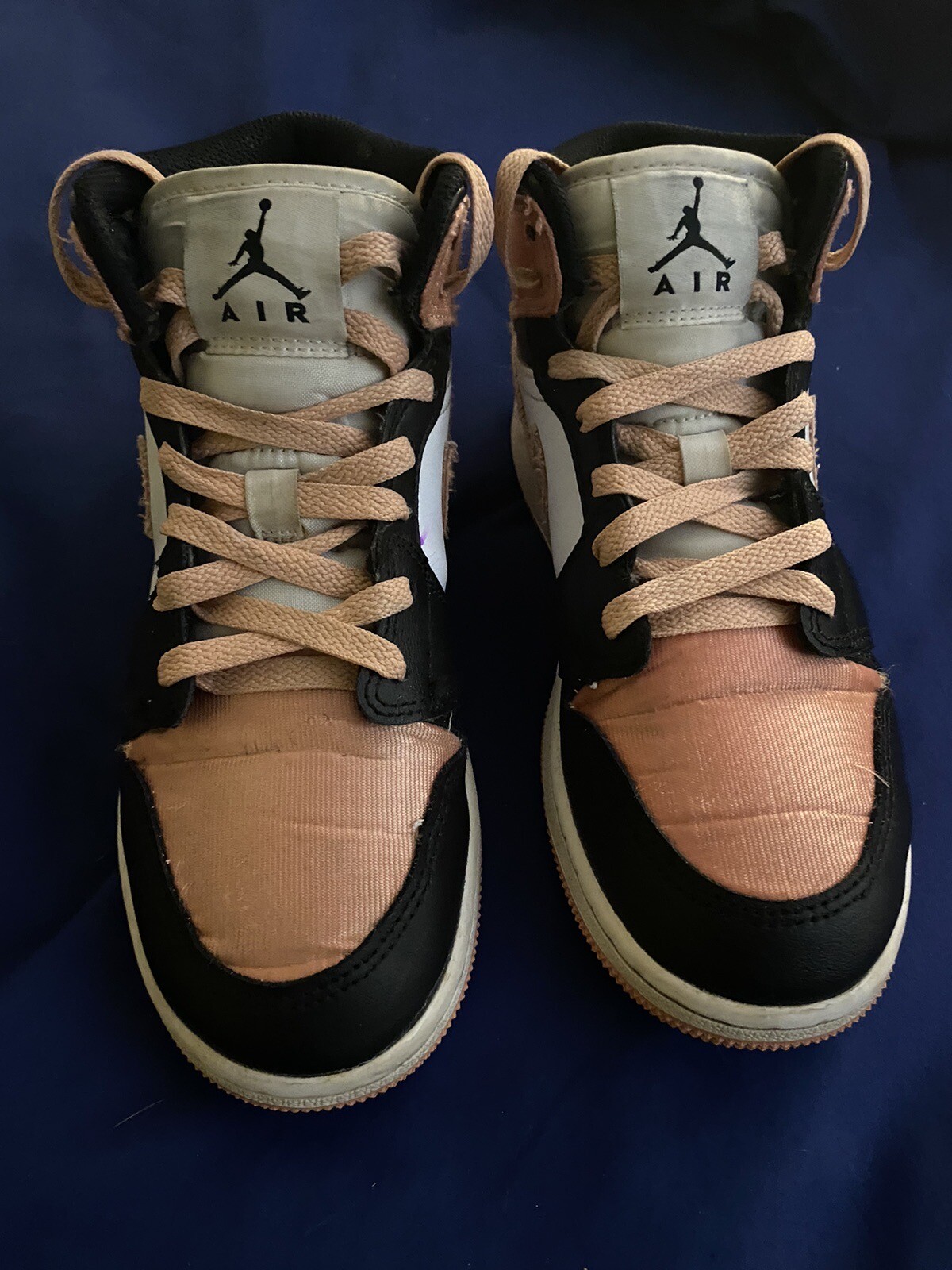 Air Jordan 1 Mid ‘Madder Root Pink’ Black Sneaker, Size 4Y / 5.5W DM9077-108