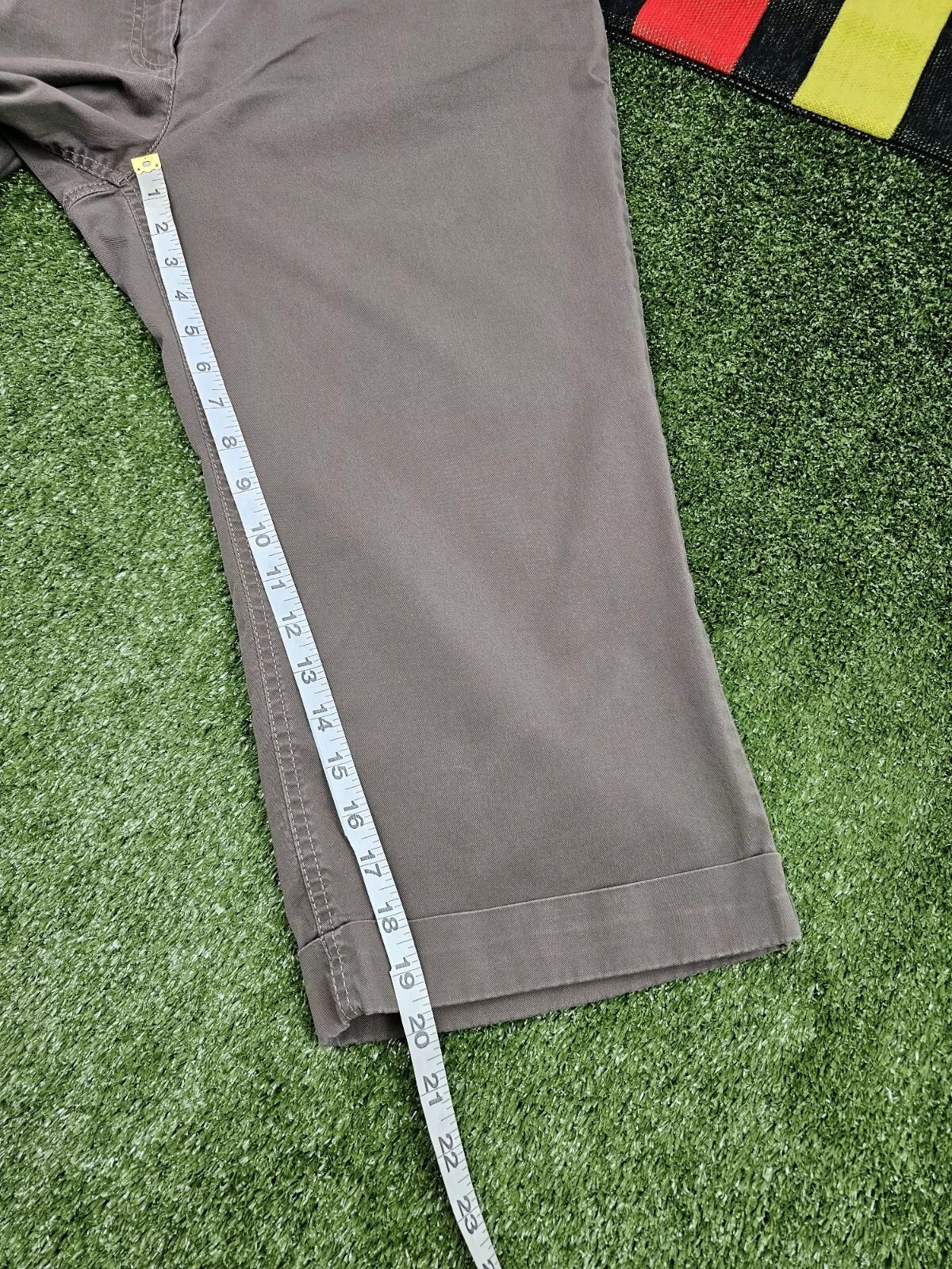 J Jill Below Waist Knee Length Pants Cropped Size 16 Color Brown Stretch