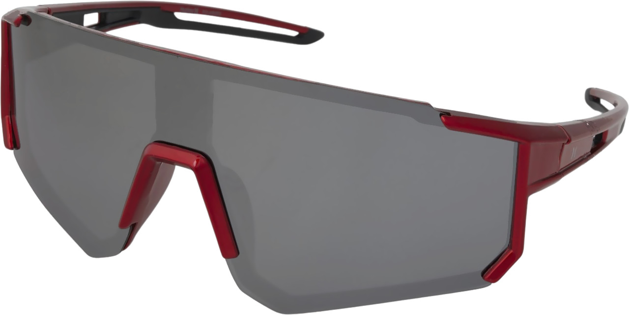 Hurley Semi-Rim Shield Polarized Sunglasses NWT Red / Grey – #47265-SUN2