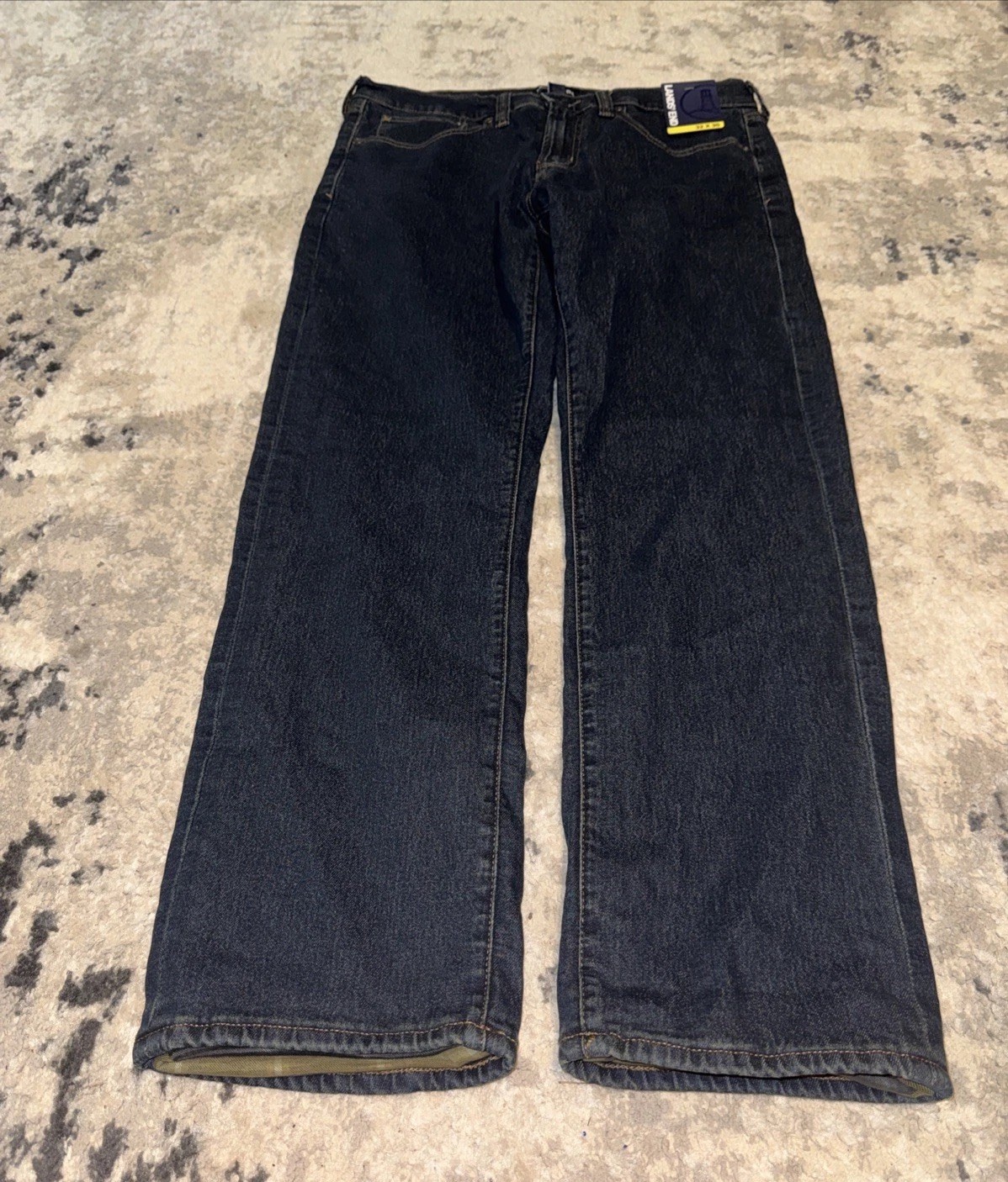 Lands’ End Mens Flannel Lined Stretch Denim Jeans 32 X 30 New