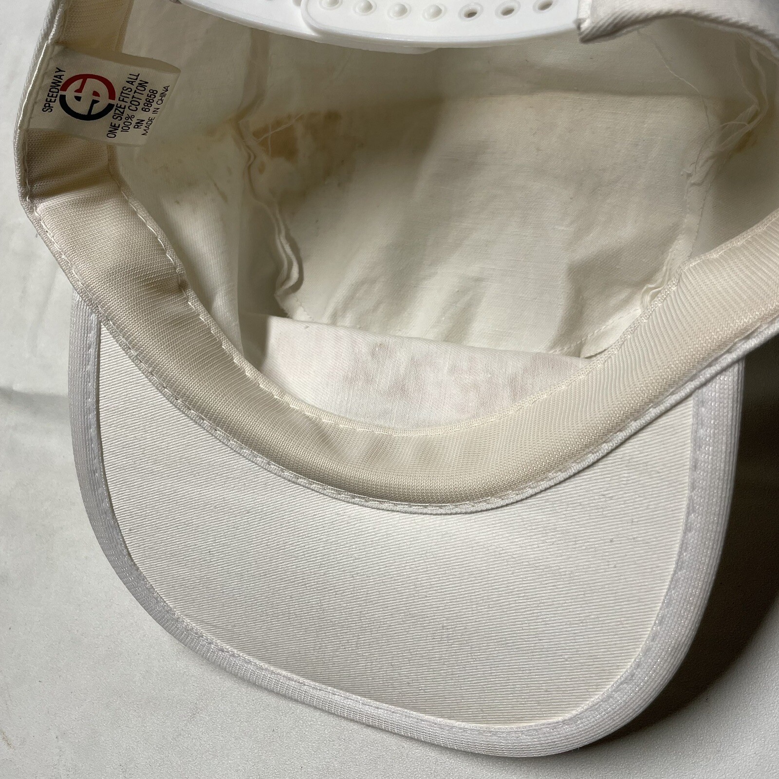 Vintage Syracuse University Snapback Hat Cap White Orange 80s College Sports 90s