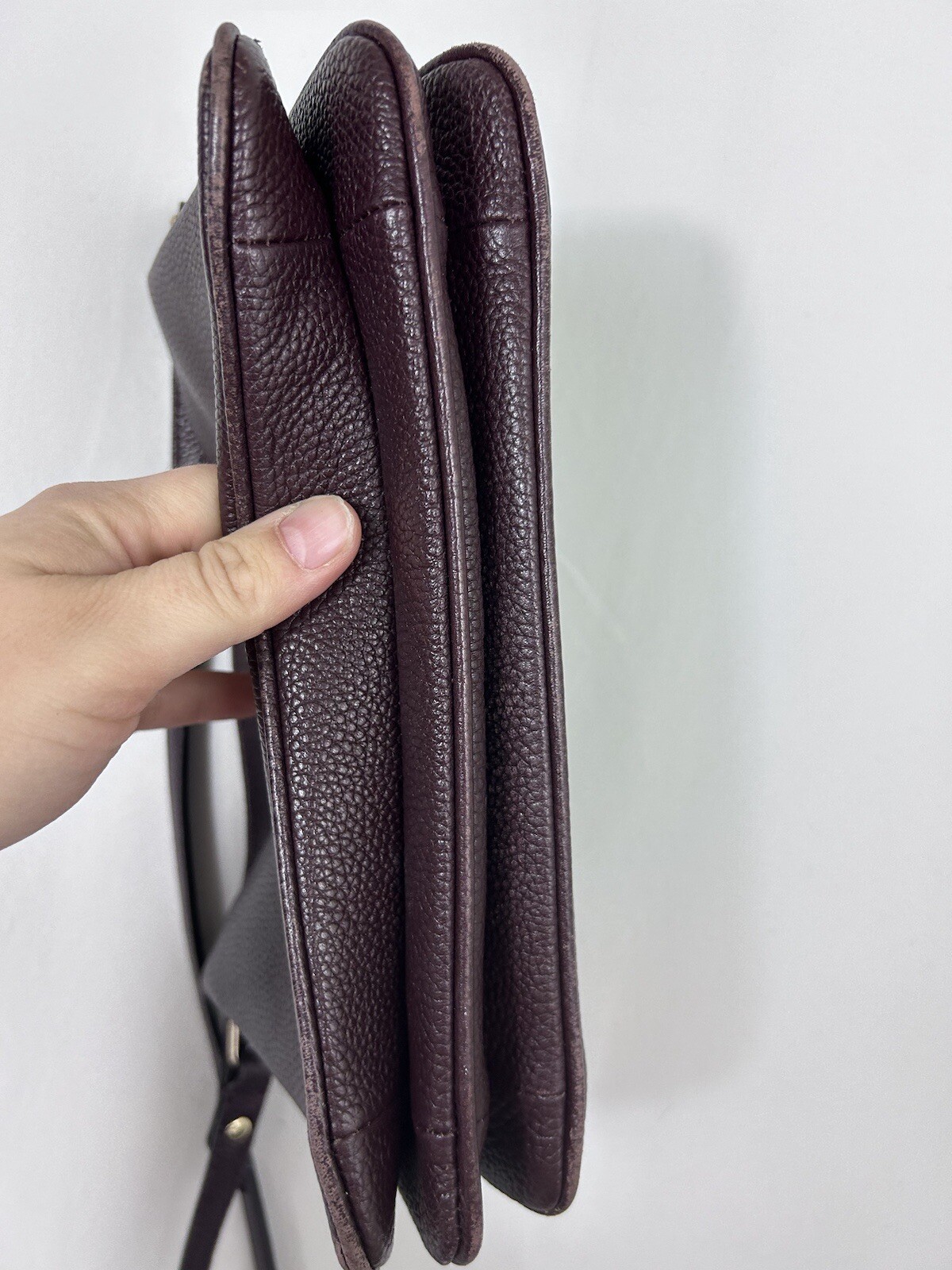 Kate Spade Burgundy Wine Small Crossbody Purse Handbag 10x7x3 Flaw Repair Needs