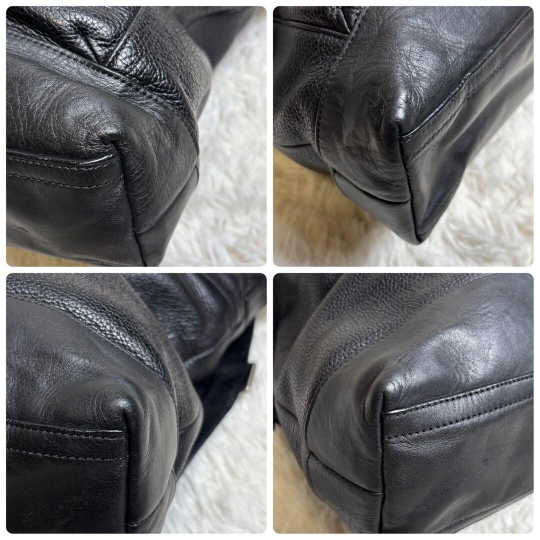 COACH Camden Pebbled Leather 2Way Tote Briefcase A4 Large Black F70926 Authentic