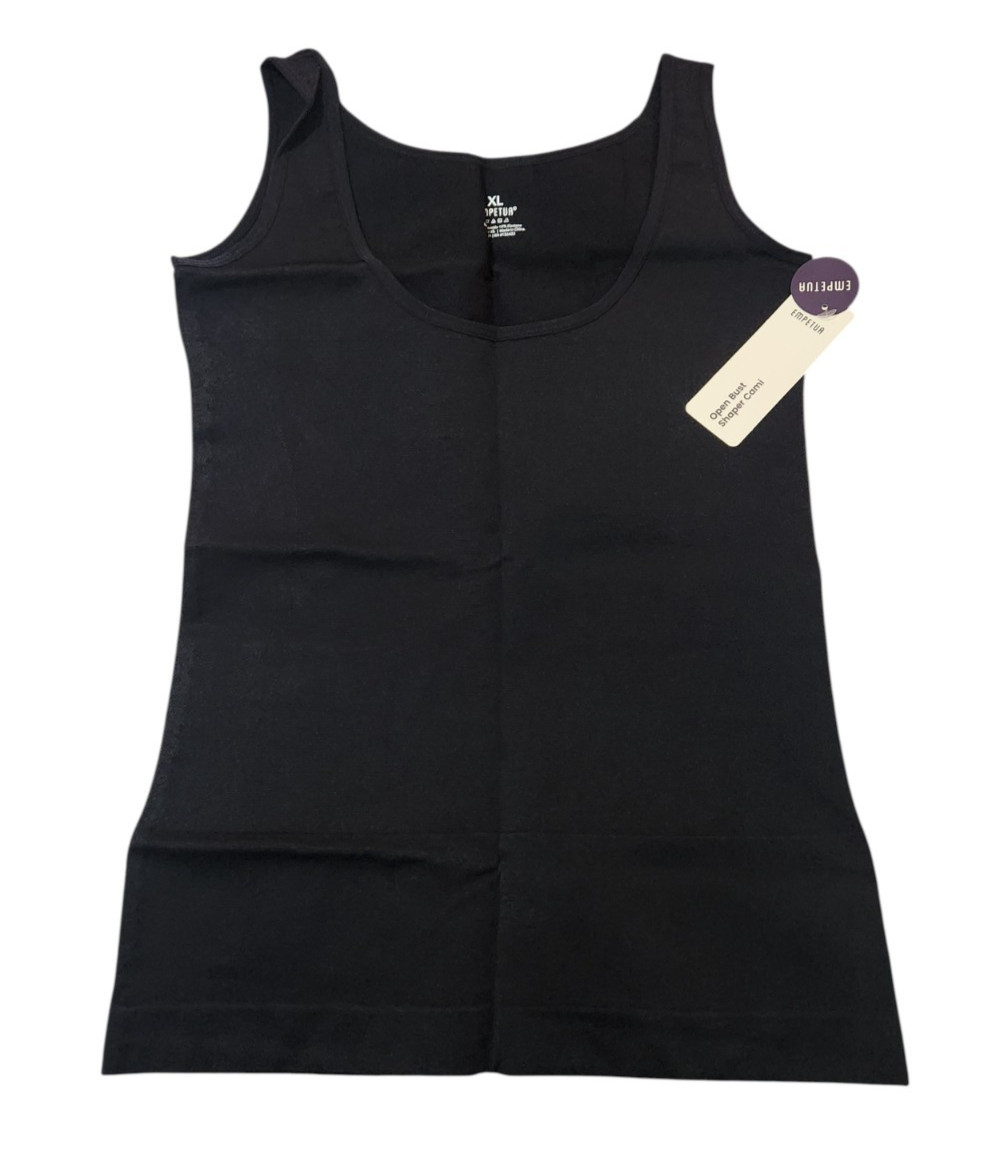 Empetua Womens Open Bust Shaper Cami Tank Top Shapewear Shapermint Black Nude