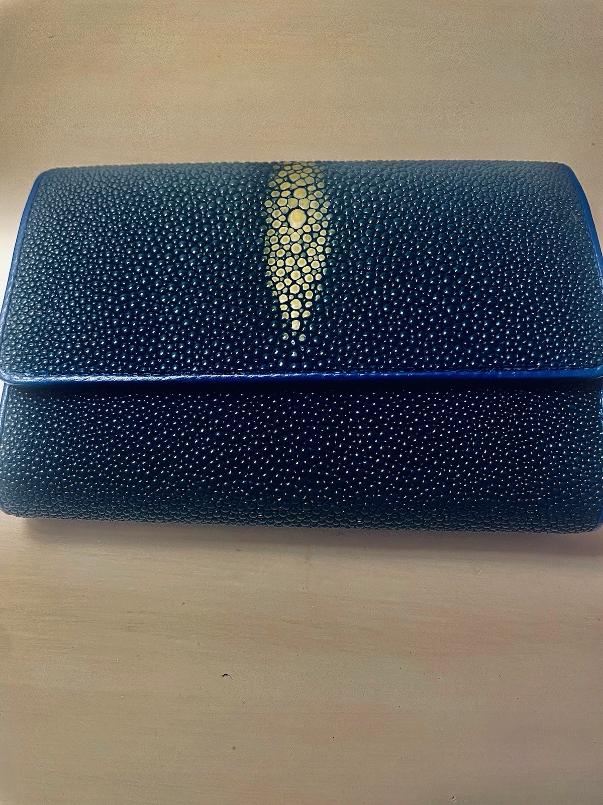 Blue Stingray Clutch/ Wallet Credit Cards, ID , Change and Bill Compartment New