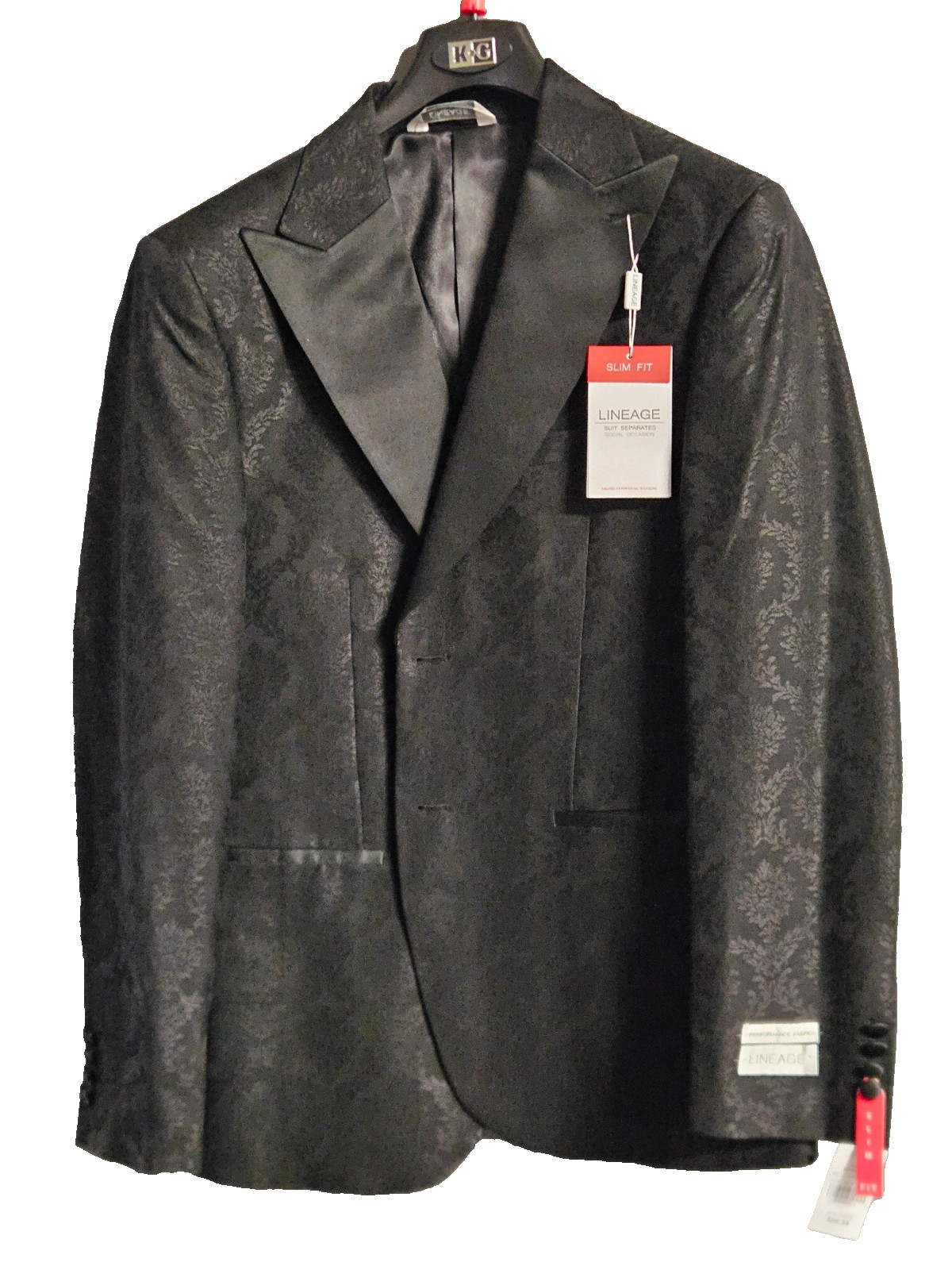 Lineage Black Men’s Sport Coat Blazer Size 40R