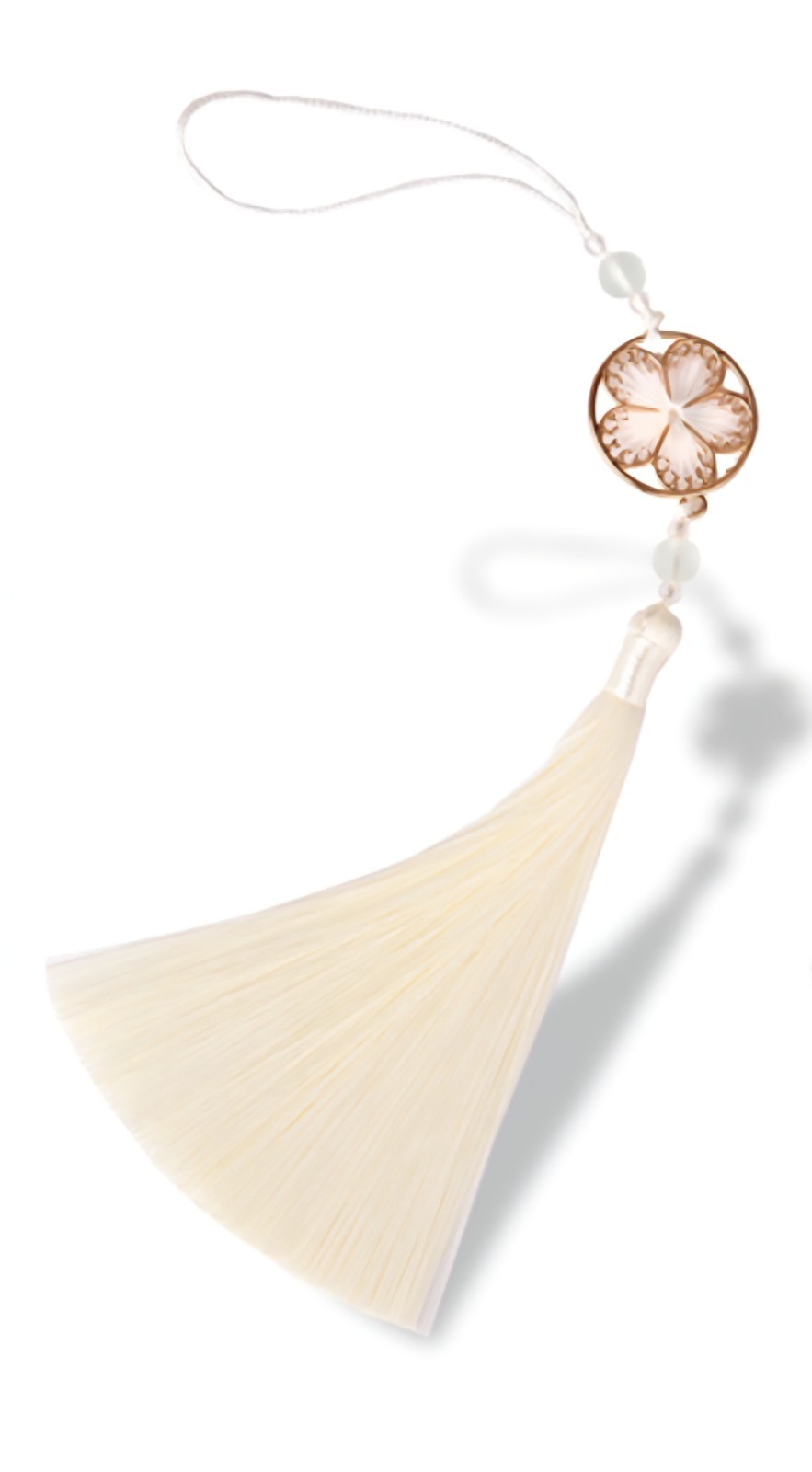 Korean Tassel Norigae Ivory Plum Blossom