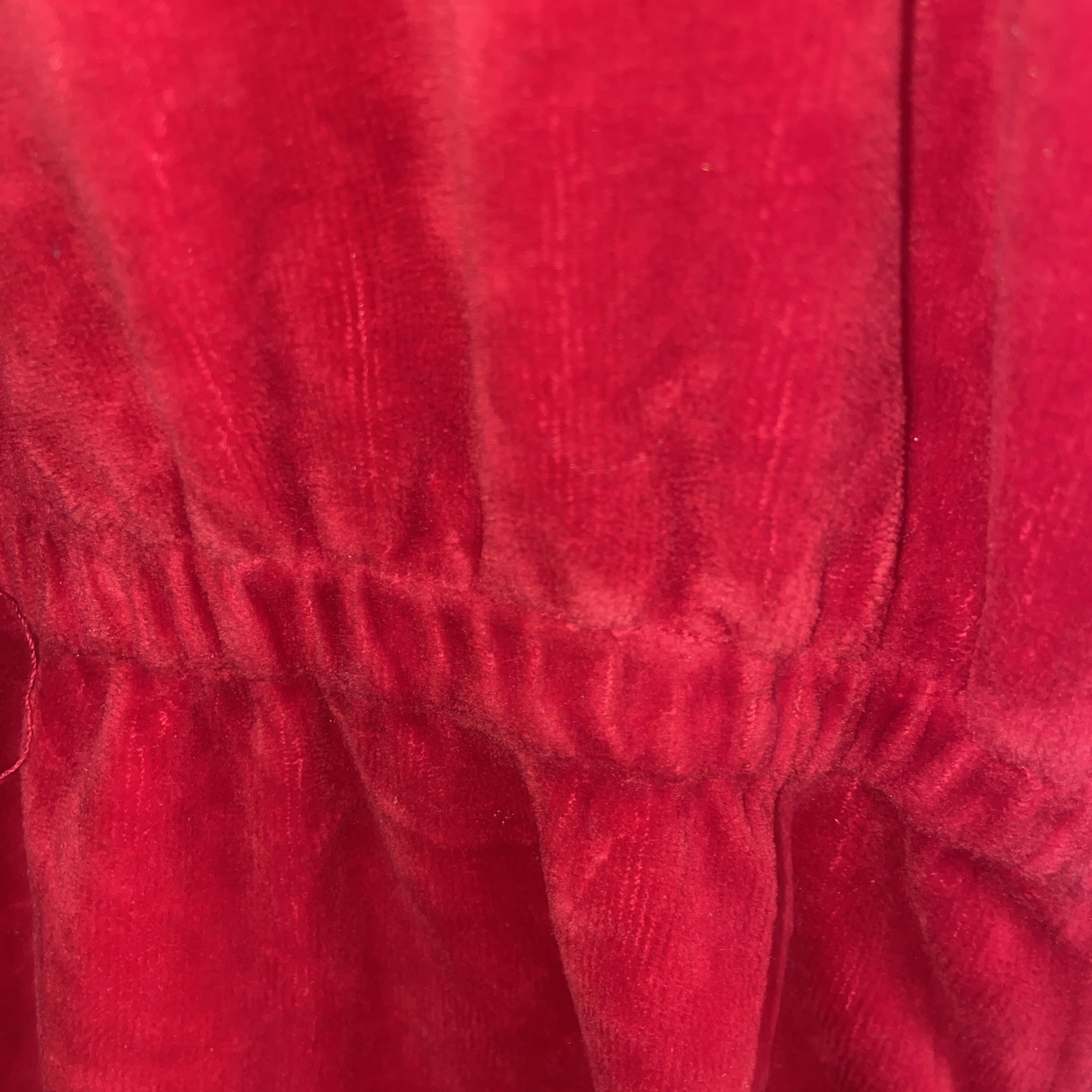 Y2K Juicy Couture Velour Red Hoodie Tunic Tie Bow Waist Long Dress Sz XL RARE