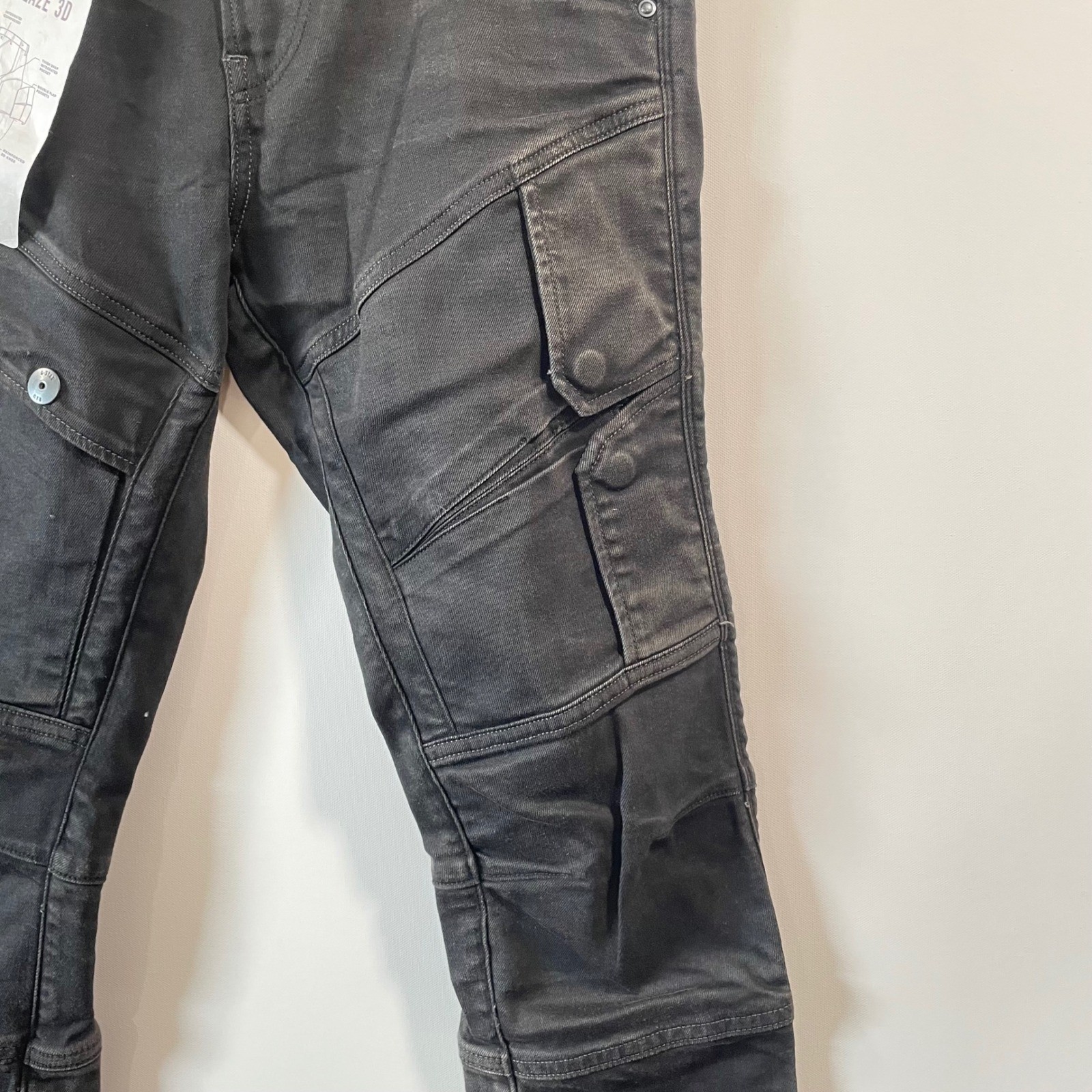 G-Star RAW Airblaze 3D Skinny Jeans Cargo Pants Black Denim W29 L32 NEW