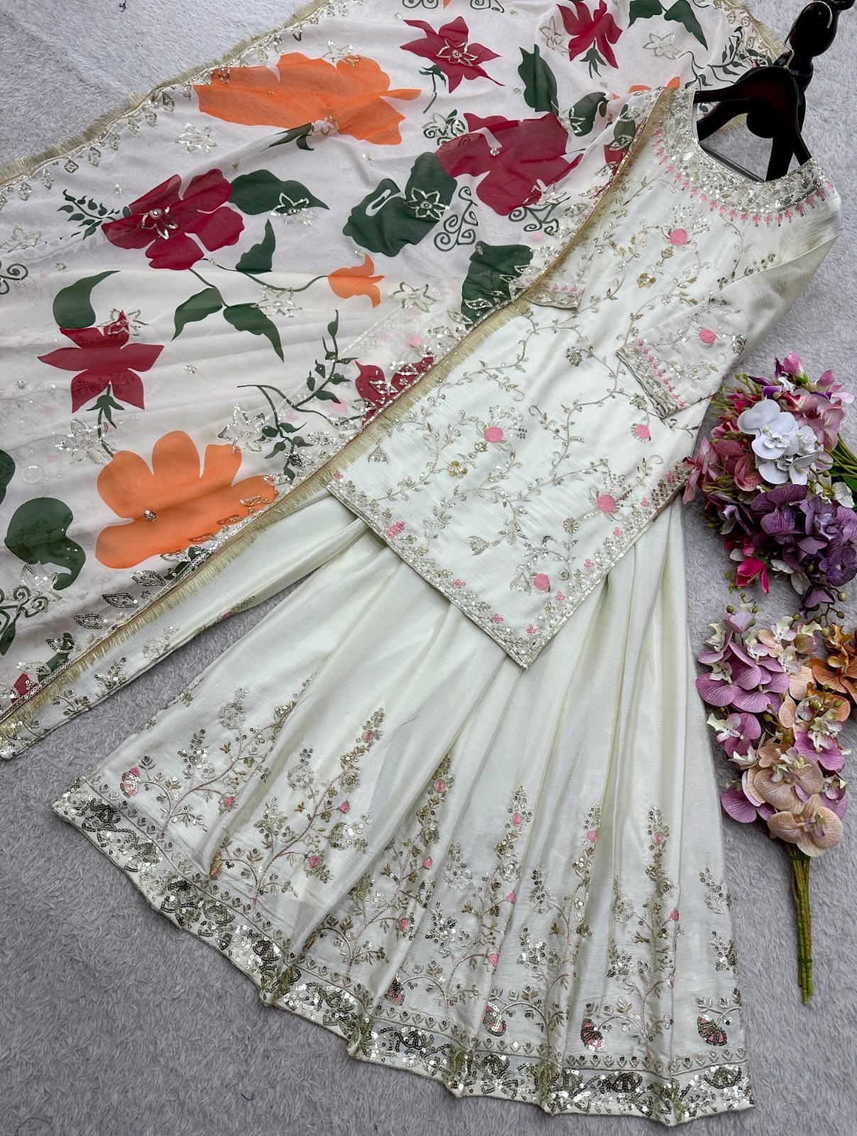 SALWAR KAMEEZ PAKISTANI INDIAN WEDDING PARTY WEAR DRESS BOLLYWOOD SUIT SHARARA