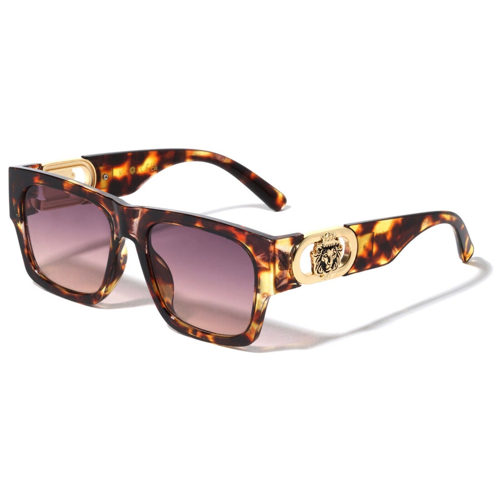 Designer Inspired Tortoise Oversized Square Sunglasses Women Gradient Lens Gafas