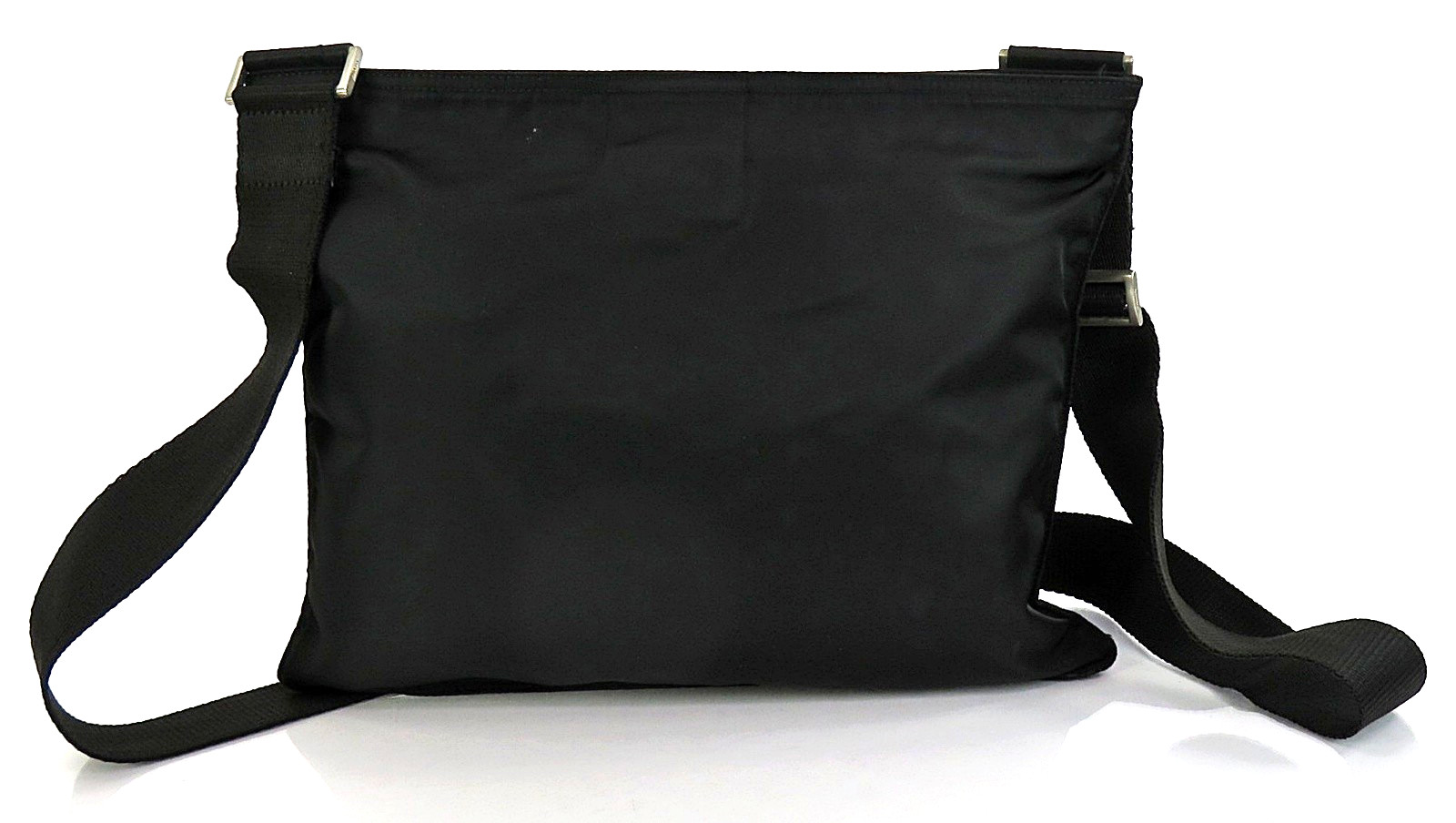 Authentic PRADA Black Nylon Small Shoulder Crossbody Bag Purse #64680