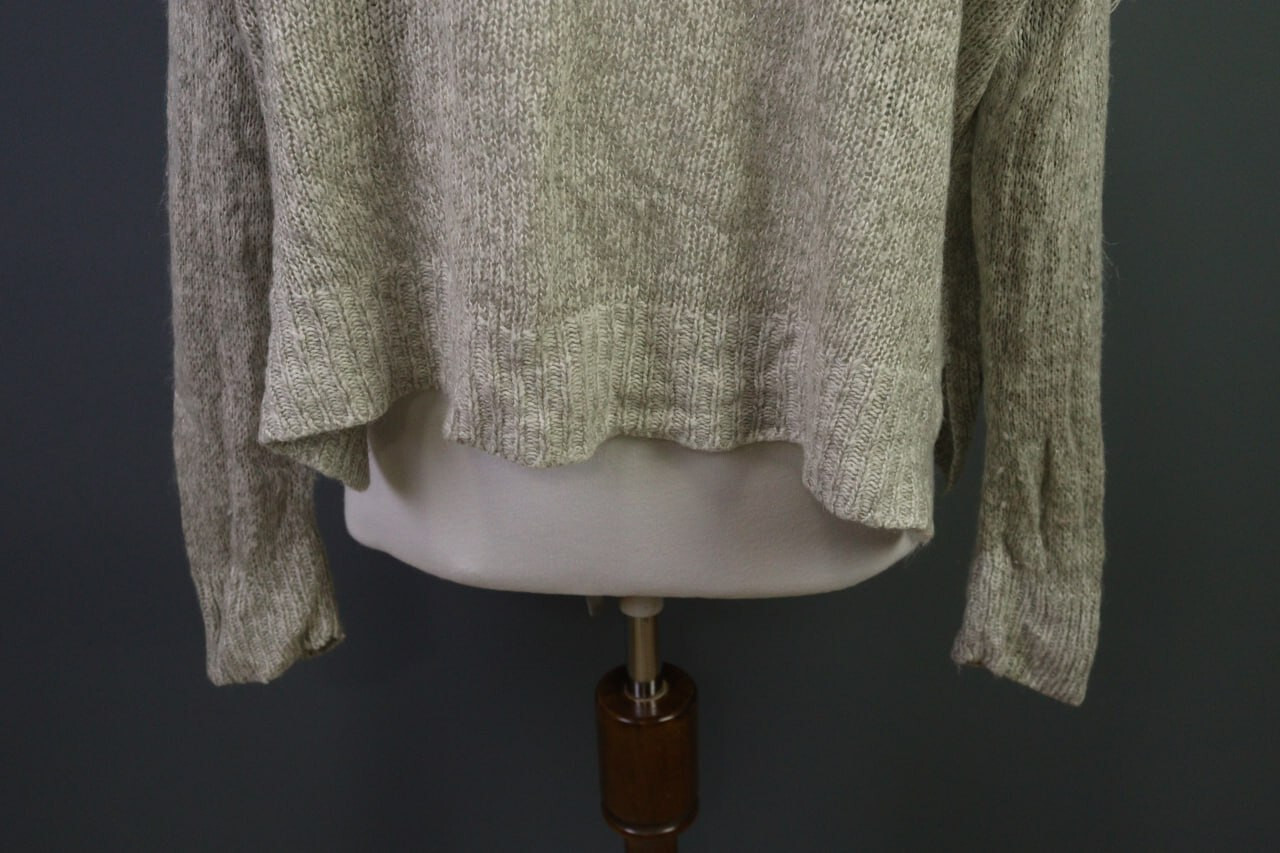 Ann Demeulemeester Ivory Turtle Neck Wool Knit Sweater Size L