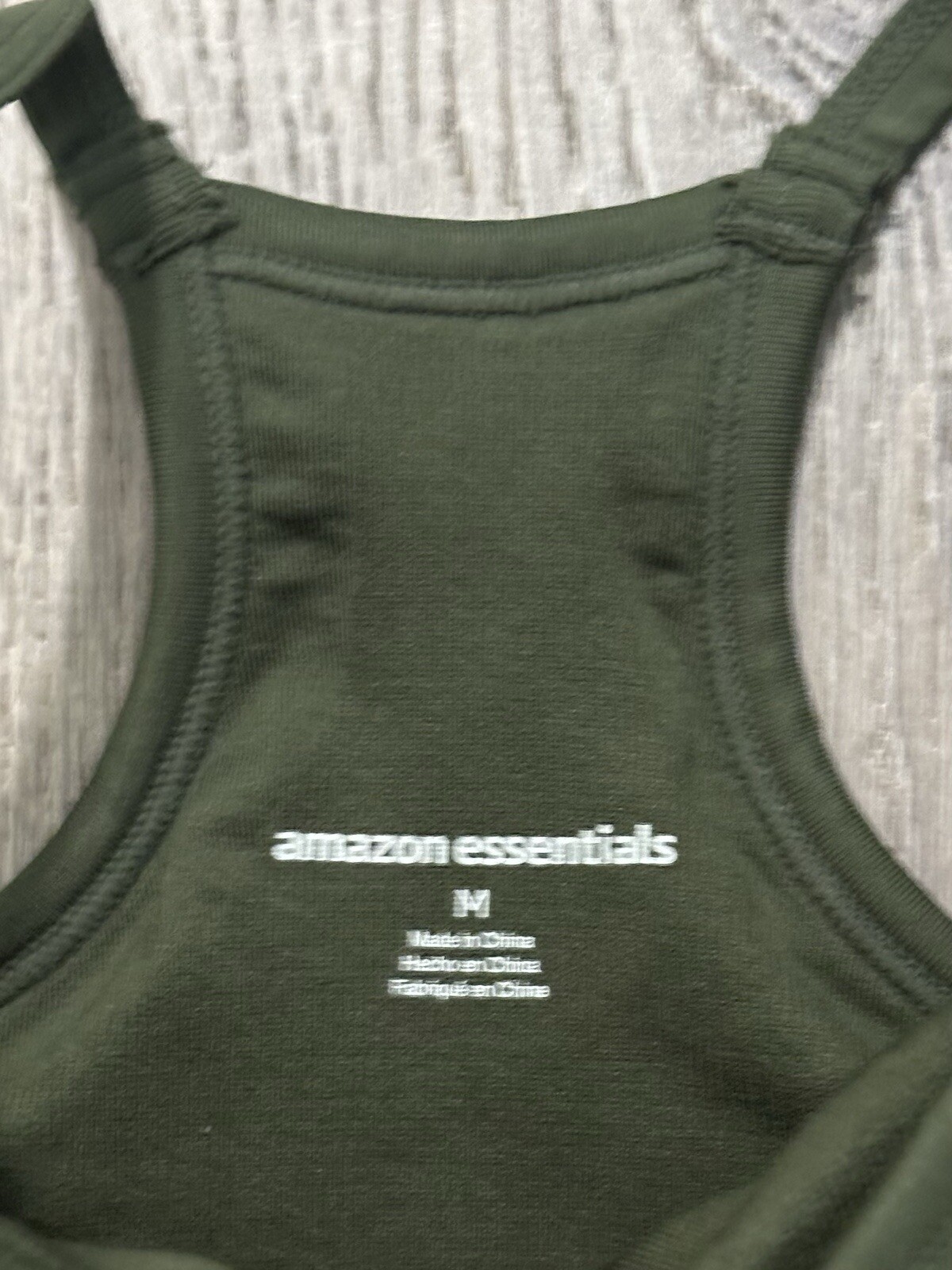 Amazon Essentials Women’s Active Slim-Fit Racerback Tank Built-in Bra Dark Olive