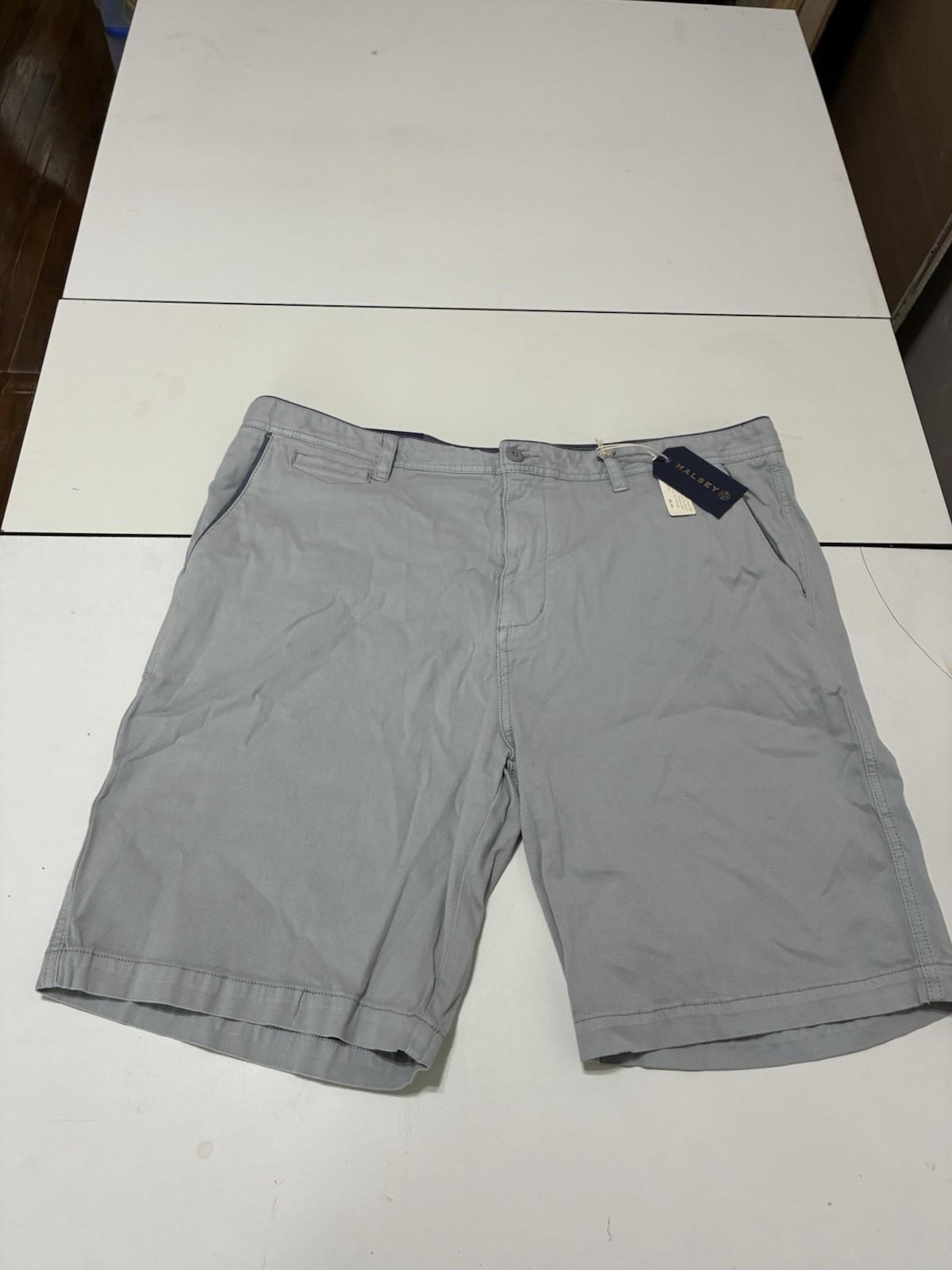 Halsey 44 Sport Shorts 42 Blu Slate Theodore Honey Comb Stretch Chino 10″ Inseam