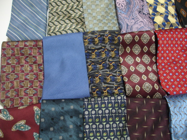 Men’s DESIGNER Silk Neck Ties Neckties Lot of 7 Woven Executive Stripes Paisley