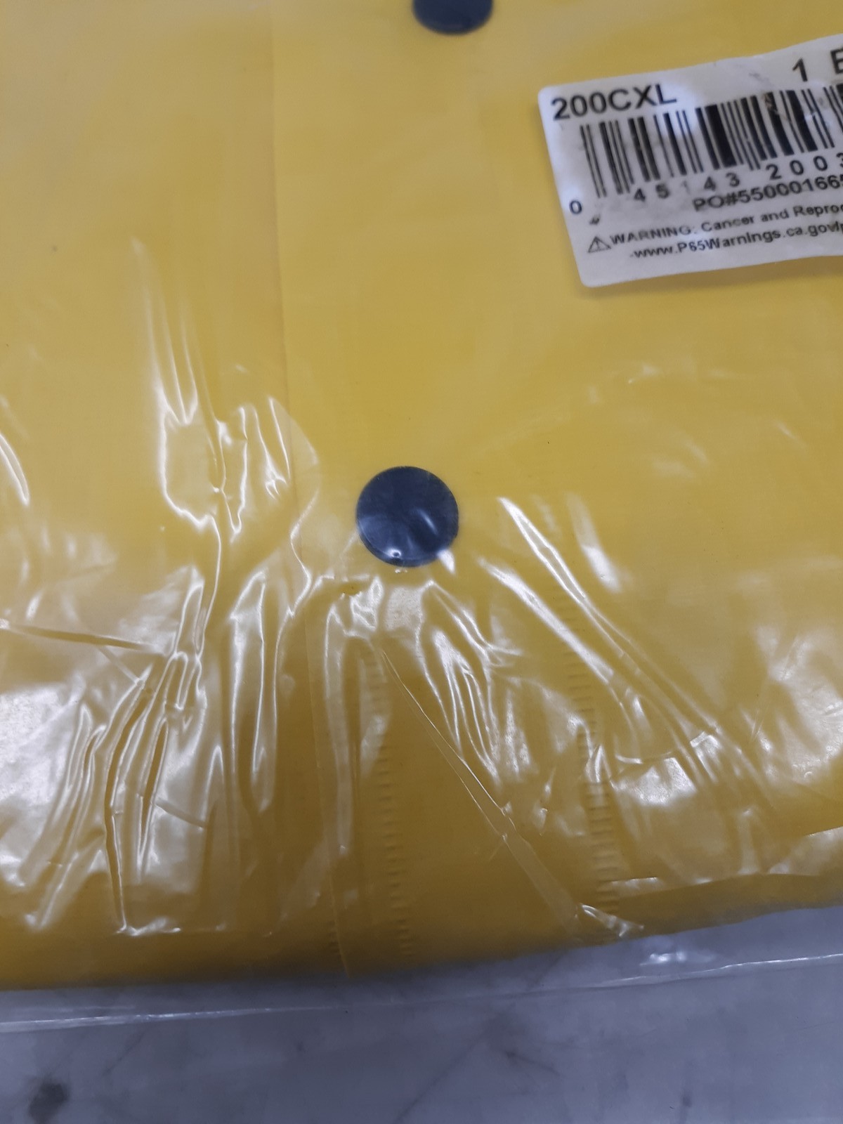 MCR Safety 200C Yellow Raincoat XL Snap Front