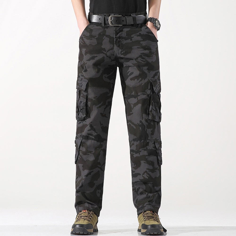 Men’s Cotton Army Tactical Cargo Pants Combat Work Outdoor Hiking Trousers