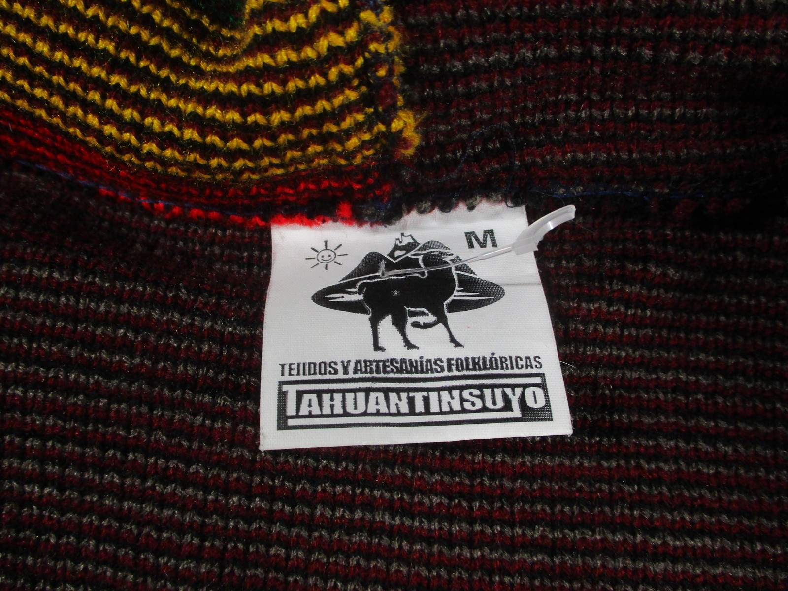Tahuantinsuyo Sweater Mens M Red Wool Bob Marley Hooded Full Zip Graphic Rasta