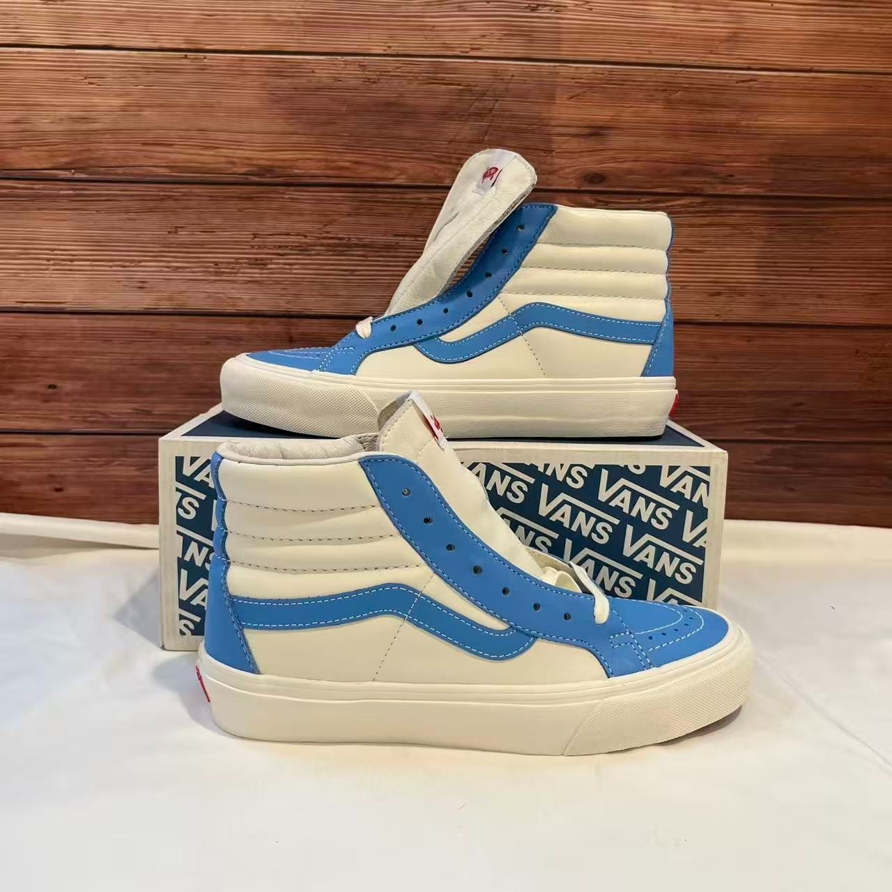 Vans-SK8-HI Reissue VLT LX ‘Bonnie Blue Marshmallow’ Shoes VN0A4BVHXG0