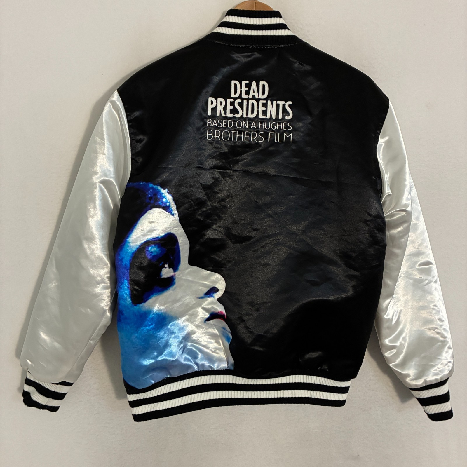 Headgear Classics Dead Presidents Satin Bomber Jacket Mens M Street Hip Hop