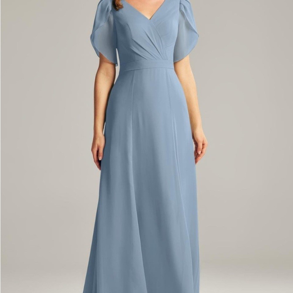 Source Unknown Blue Puff Sleeve Maxi Dress (327)Super Bowl – lady Gaga style