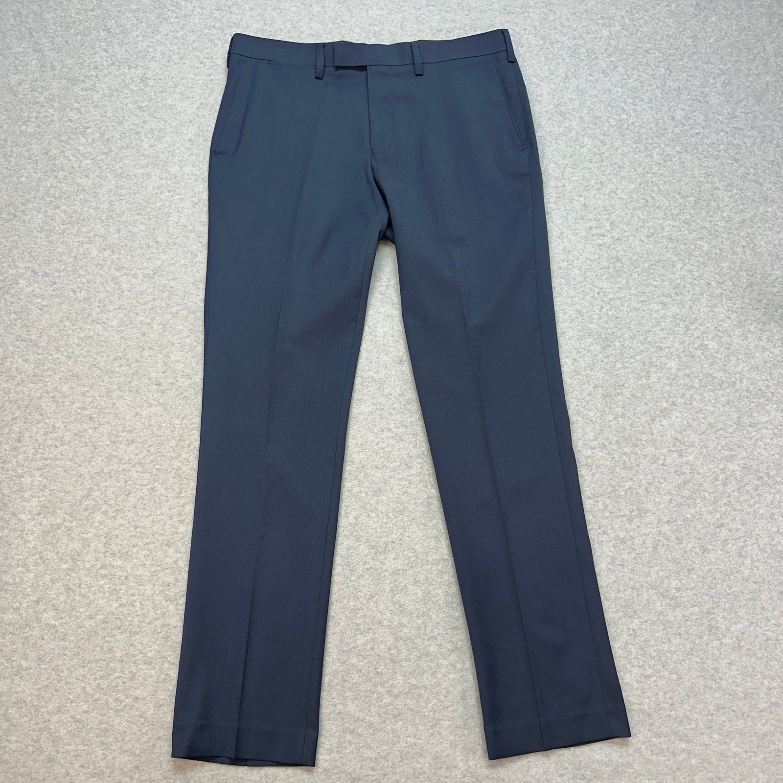 Louis Raphael Slim Fit Dress Pant Men’s 34×32 Dark Blue Wool Blend WPL386 Work