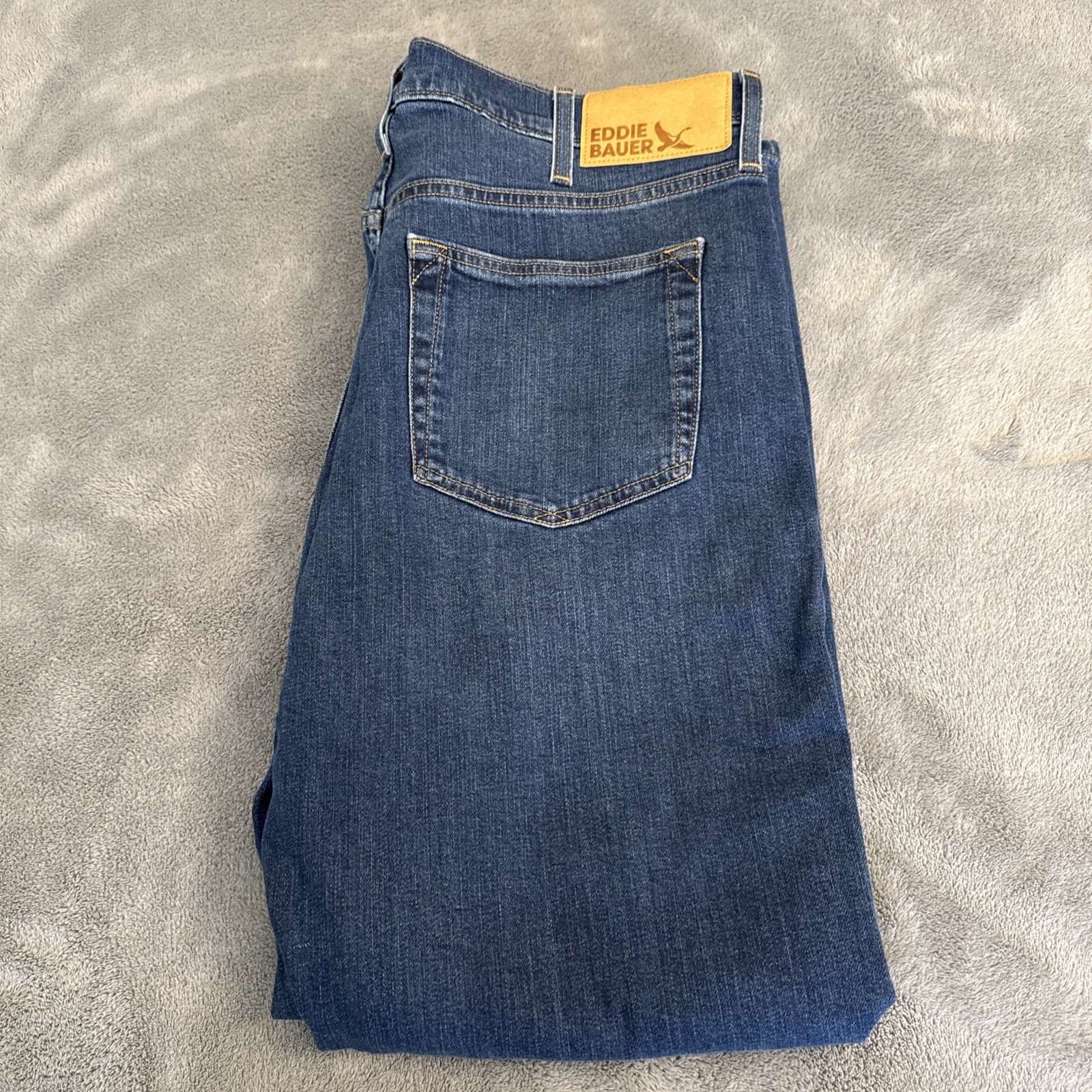 Eddie Bauer Men’s Flannel Lined Jeans 36×32 Straight Fit Brand New With Tags