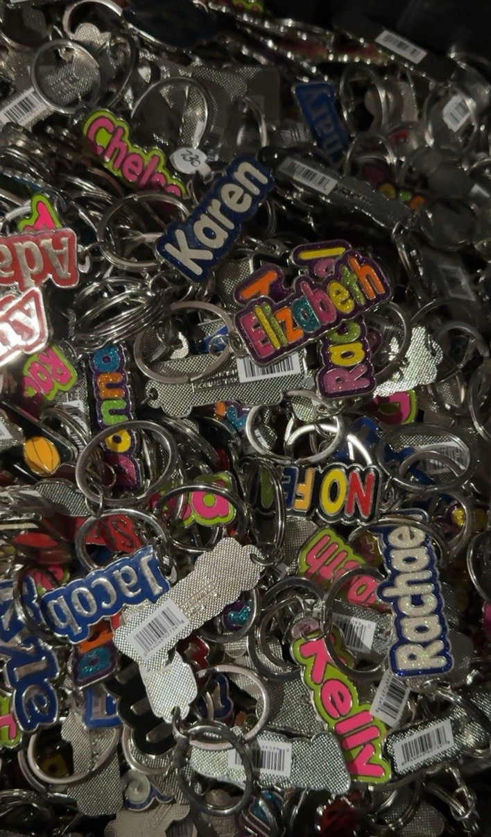 A, B, C, D, E, F, G, H, J – Metal Keychain with Beautiful Colors