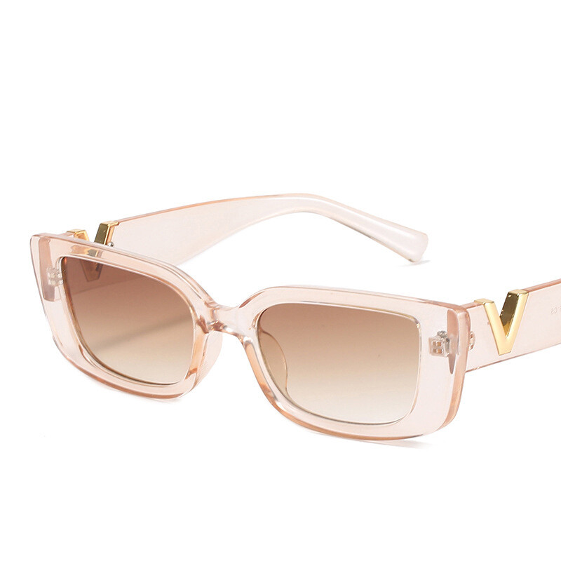 Small Rectangle Sunglasses for Women Men Vintage Trendy Rectangular Sunglasses