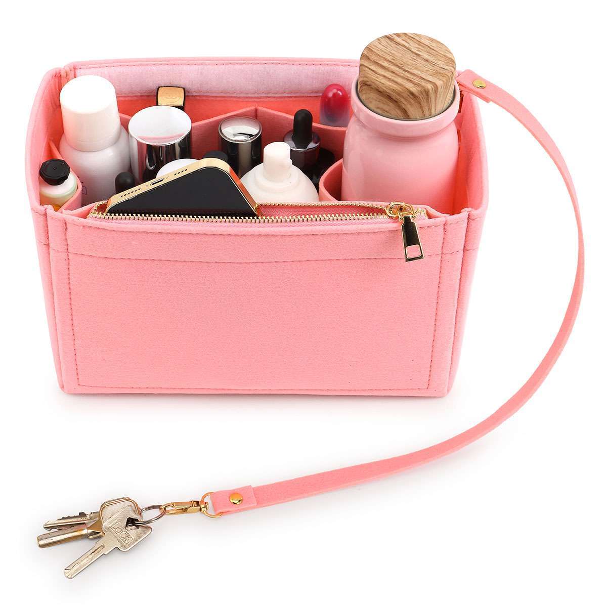 Felt Purse Handbag Organizer Insert Multi pocket Storage Tote Shaper Liner Bag