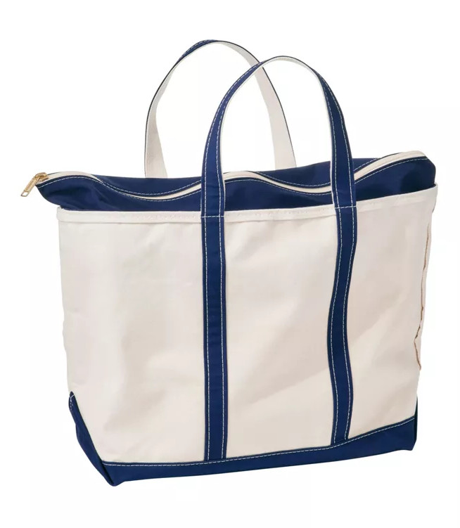 L.L.Bean Boat and Tote, Zip-Top, Large – Blue
