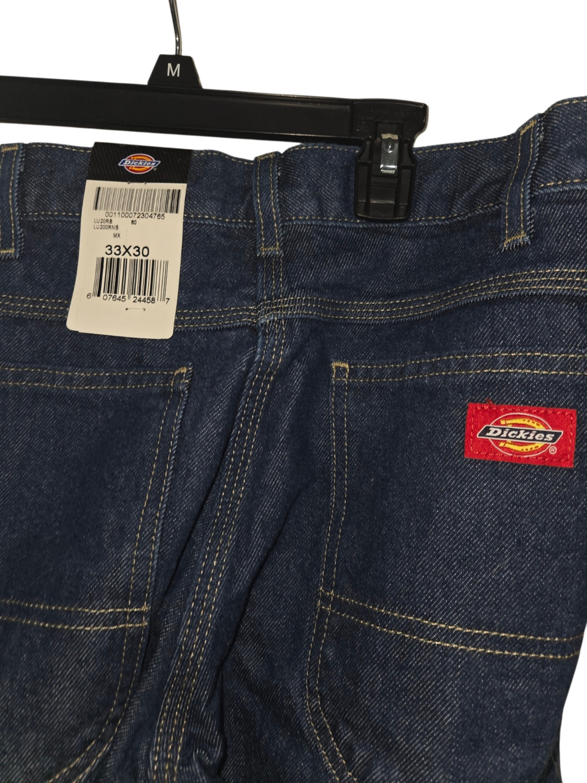Dickies Carpenter Jeans Mens 33×30 Dark Wash Denim Relaxed Fit NWT Work Pants